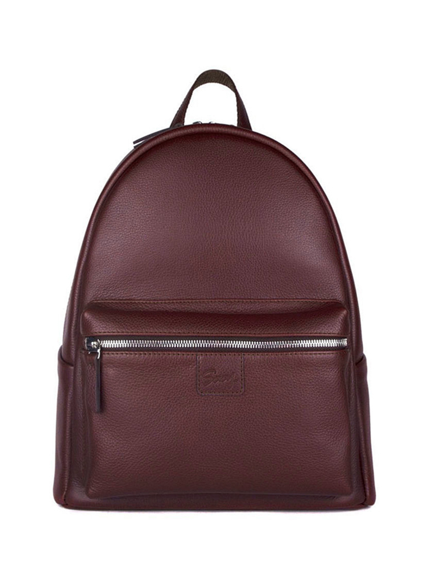 Кожаный рюкзак 11 дюймов бордового цвета