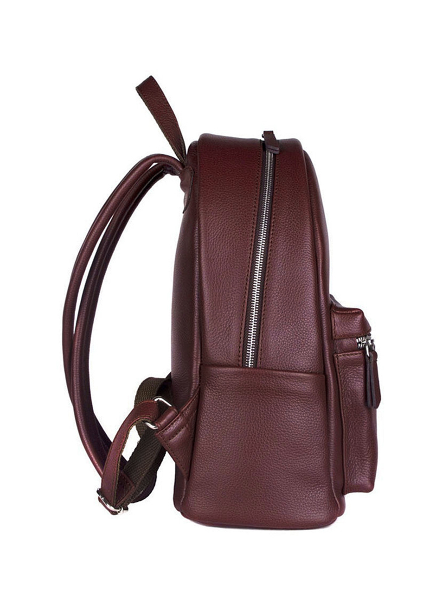 Кожаный рюкзак 11 дюймов бордового цвета
