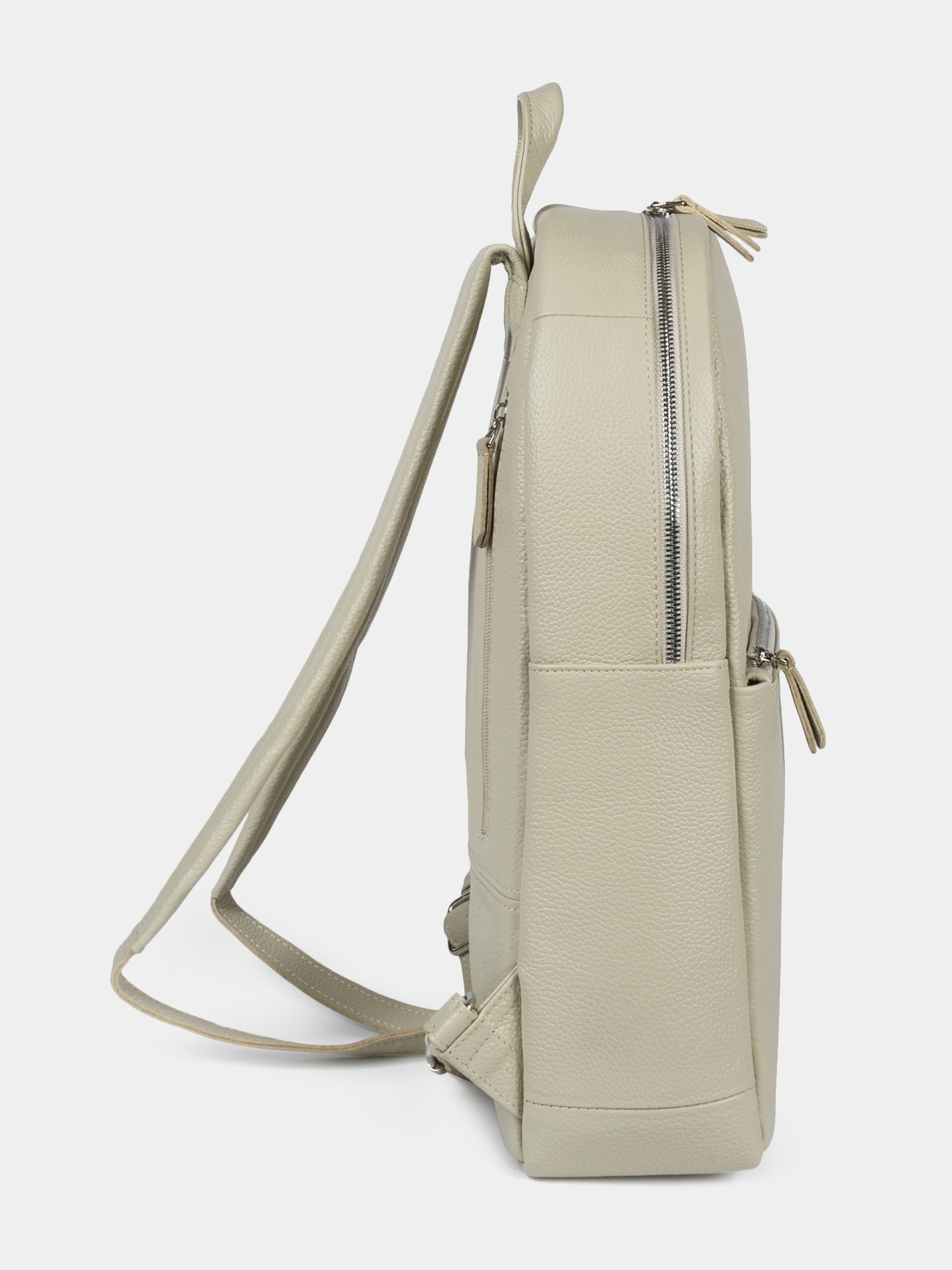 1 Кожаный рюкзак молочного цвета для ноутбука 14 дюймов