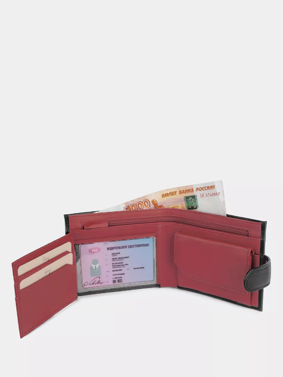 Кошелек из натуральной кожи ошелек кожаный женский водительское удостоверение прозрачное окошко