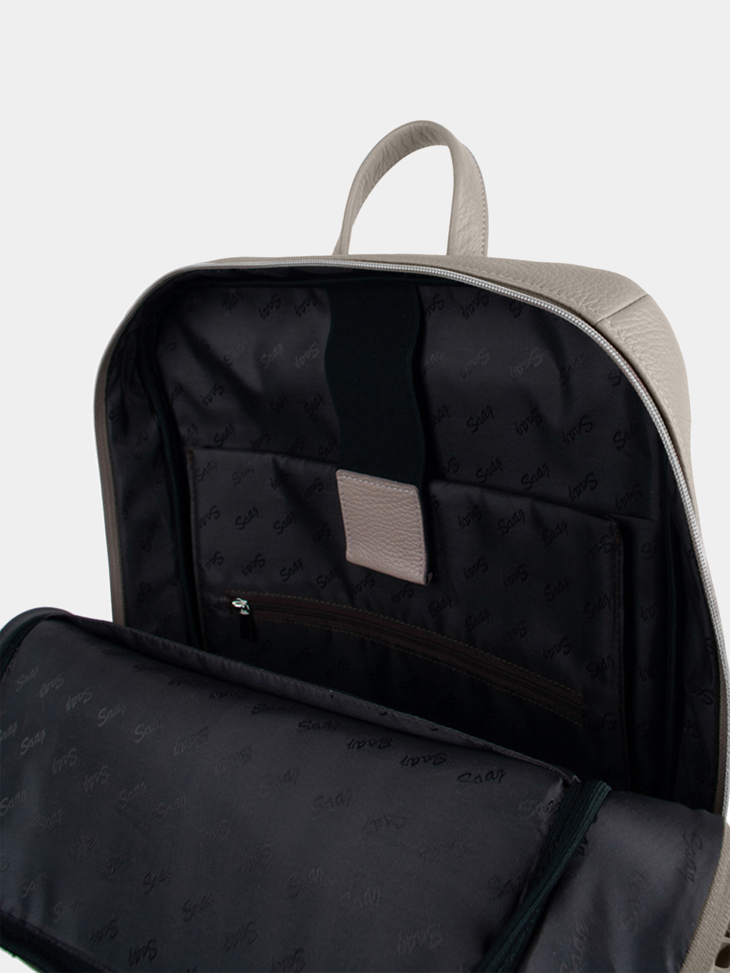 Рюкзак 17 дюймов Кожаный рюкзак молочного цвета для ноутбука 17 дюймов