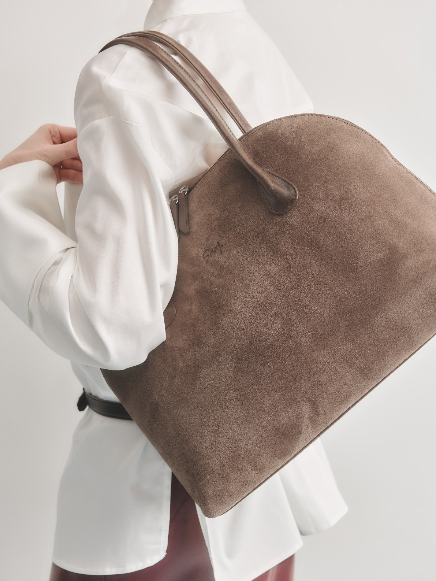 Сумка Terra 14 дюймов Замшевая сумка коричневого цвета для ноутбука 14 дюймов