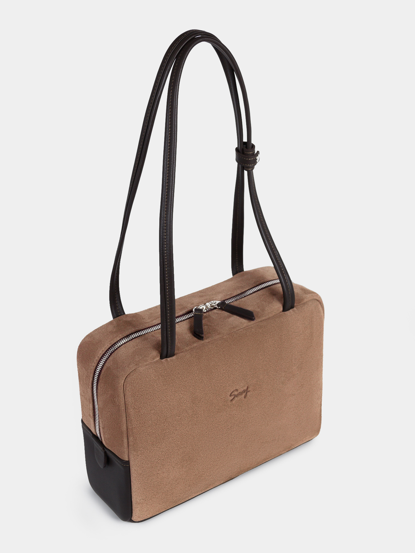 Сумка Айтишница MINI 11 дюймов Замшевая сумка Айтишница MINI цвета какао для планшета 11 дюймов