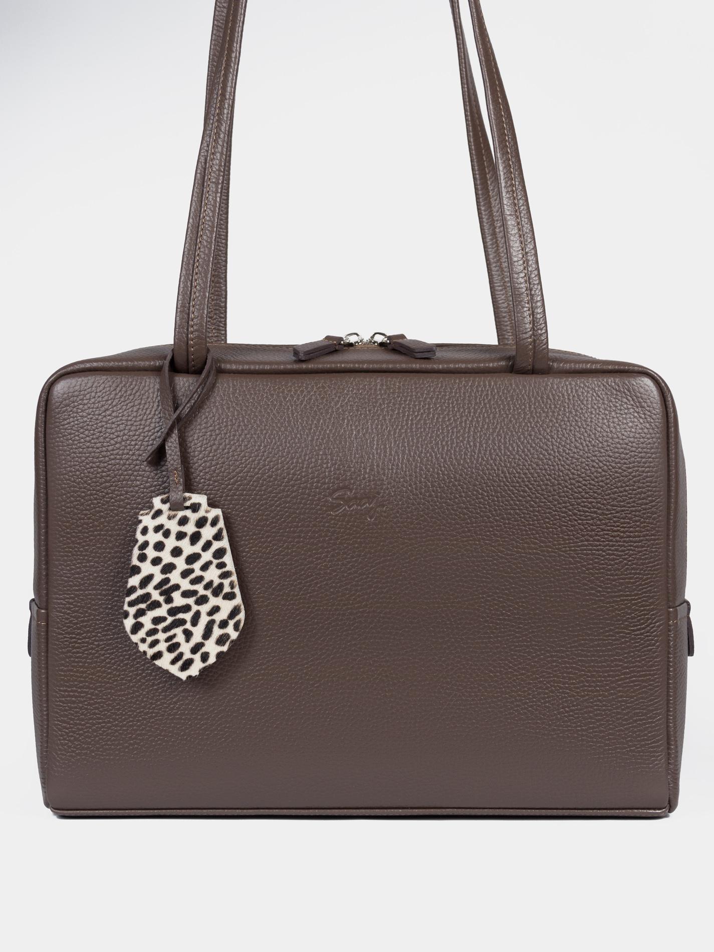 Тег для персонализации Тег для персонализации комбинация меха и натуральной кожи