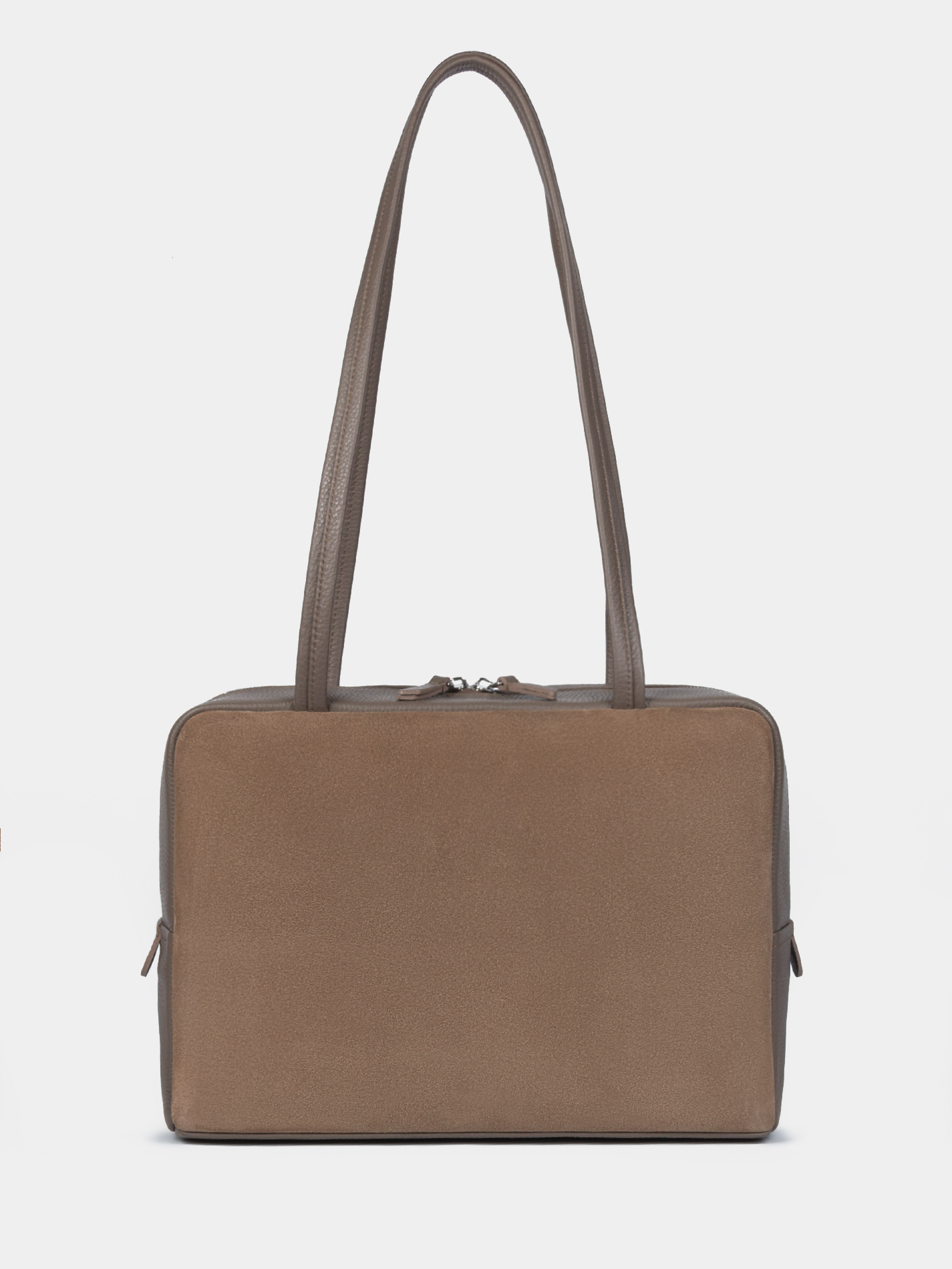 Сумка Айтишница 14 дюймов Замшевая сумка Айтишница для ноутбука 14 дюймов цвета темный тауп