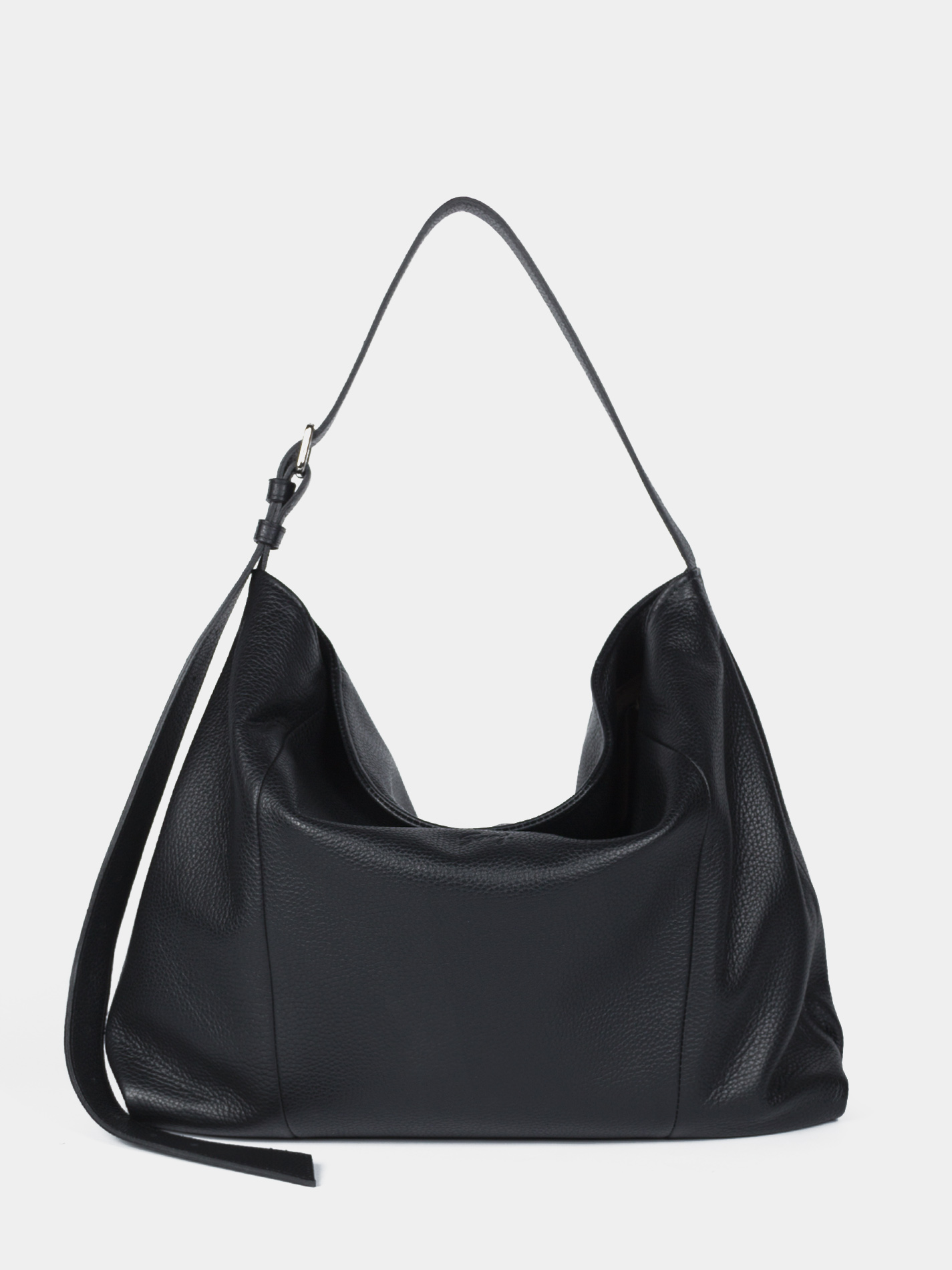 Кожаный шоппер для ноутбука 16 дюймов черного цвета