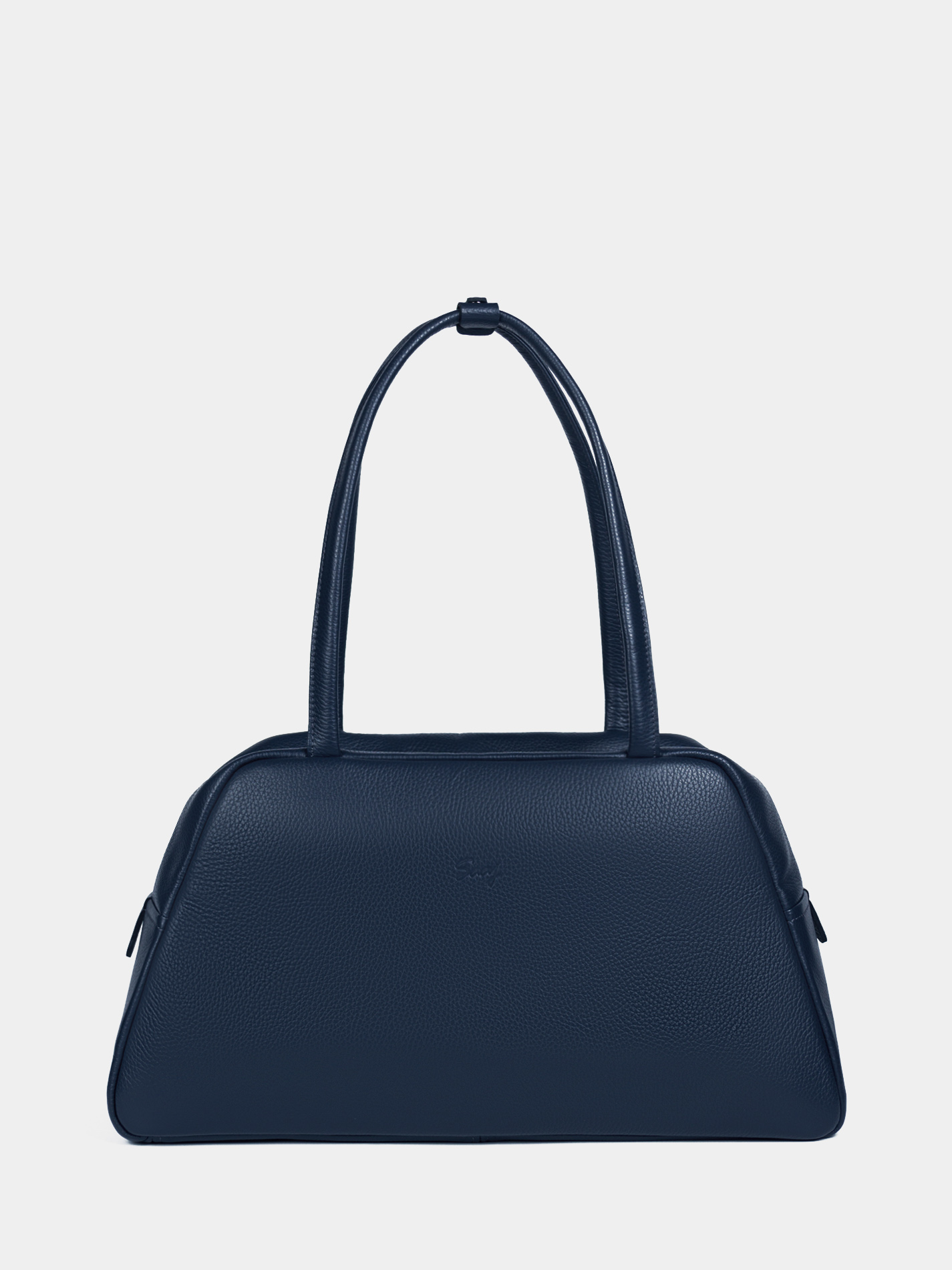 Кожаная сумка 14 дюймов синего цвета