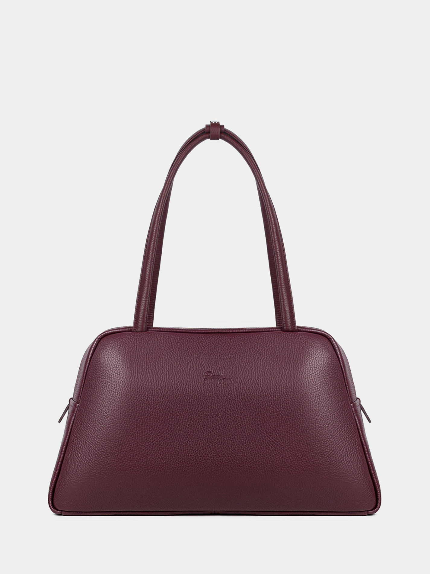 Кожаная сумка для ноутбука 14 дюймов цвета бургунди