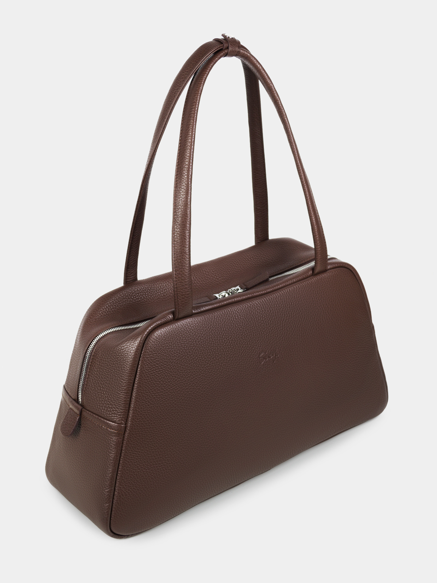 Кожаная сумка для ноутбука 14 дюймов шоколадного цвета