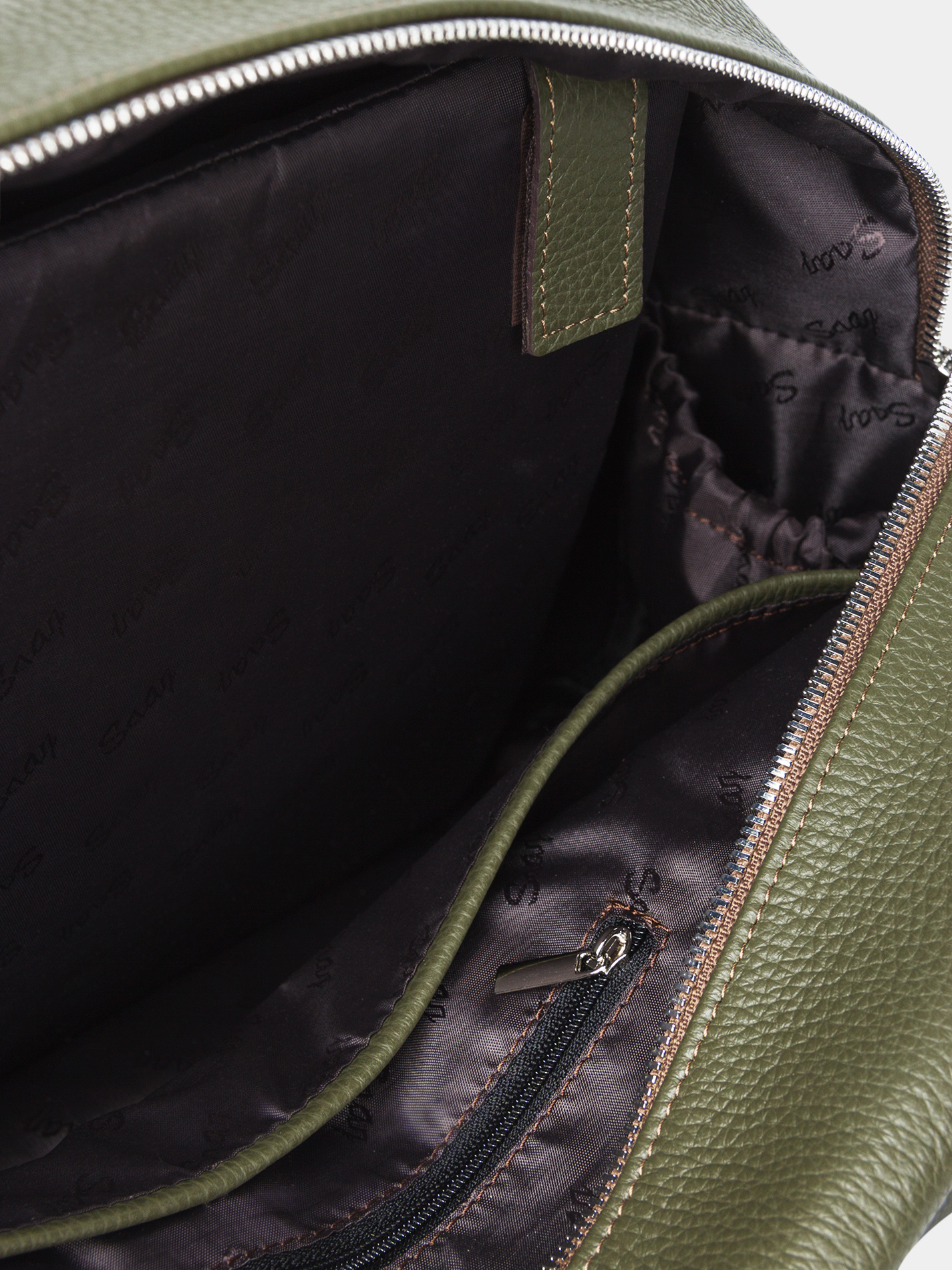 Сумка 14 дюймов Кожаная сумка 14 дюймов оливкового цвета