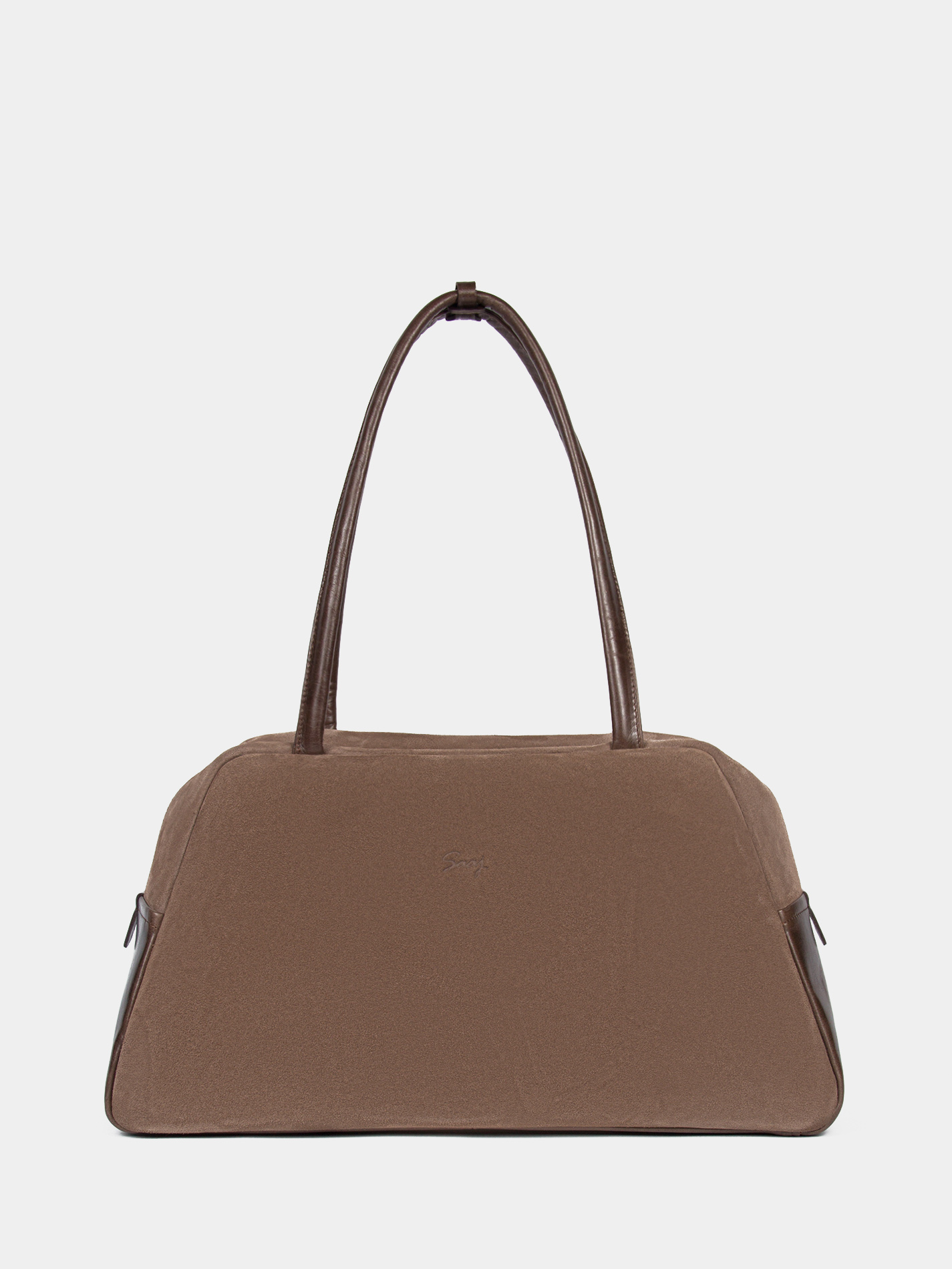 Замшевая сумка для ноутбука 14 дюймов коричневого цвета