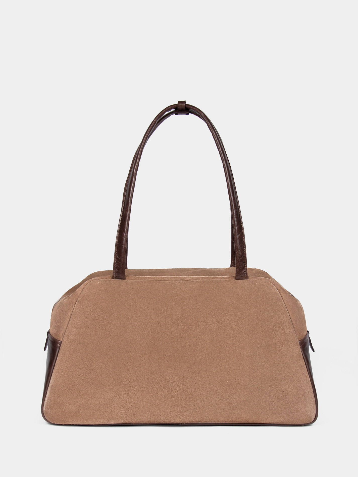 Сумка Balance 14 дюймов Замшевая сумка для ноутбука 14 дюймов коричневого цвета с кожаным донышком и ручками темно-коричневого цвета