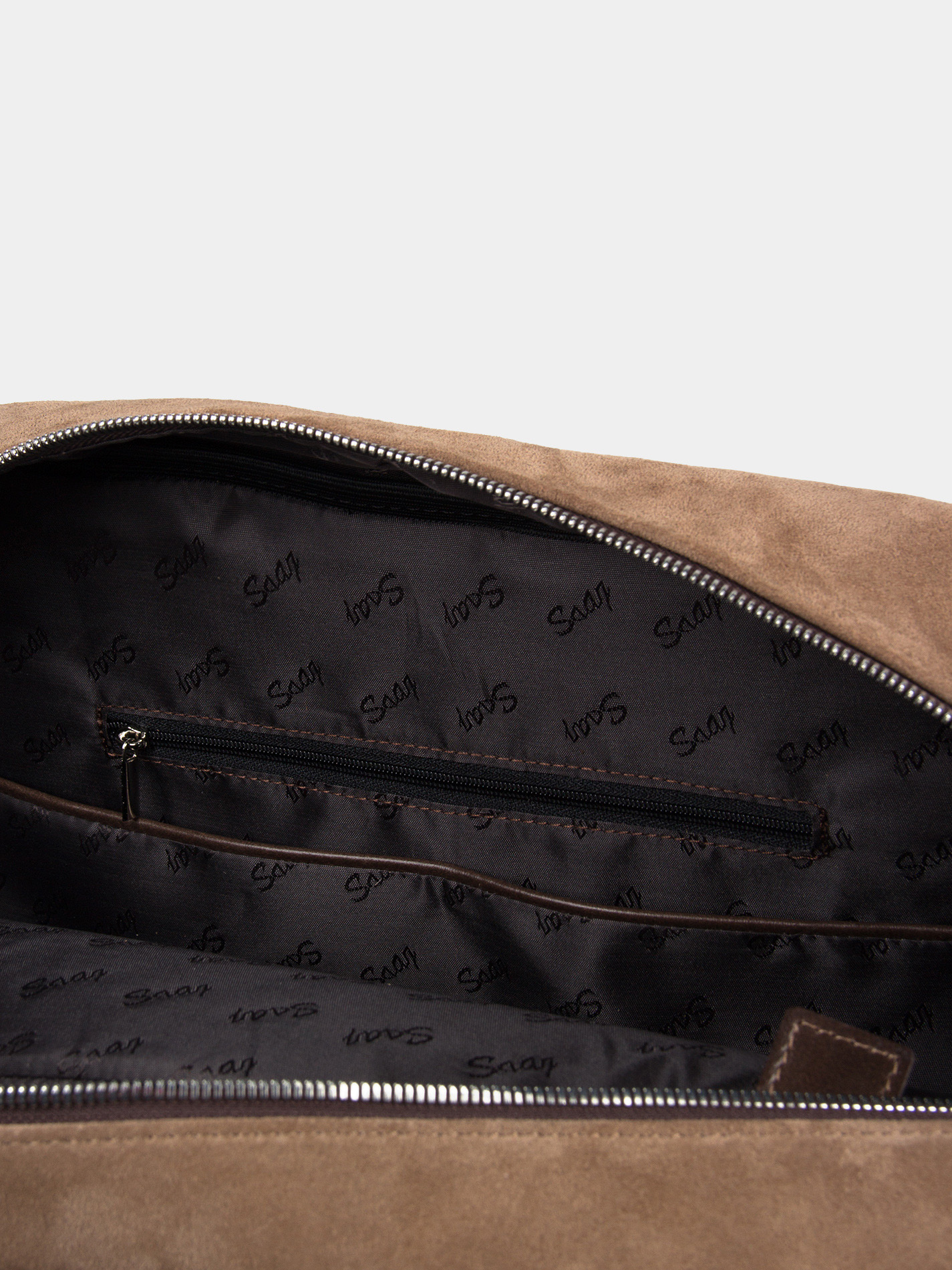 Сумка Balance 14 дюймов Замшевая сумка для ноутбука 14 дюймов коричневого цвета с кожаным донышком и ручками темно-коричневого цвета