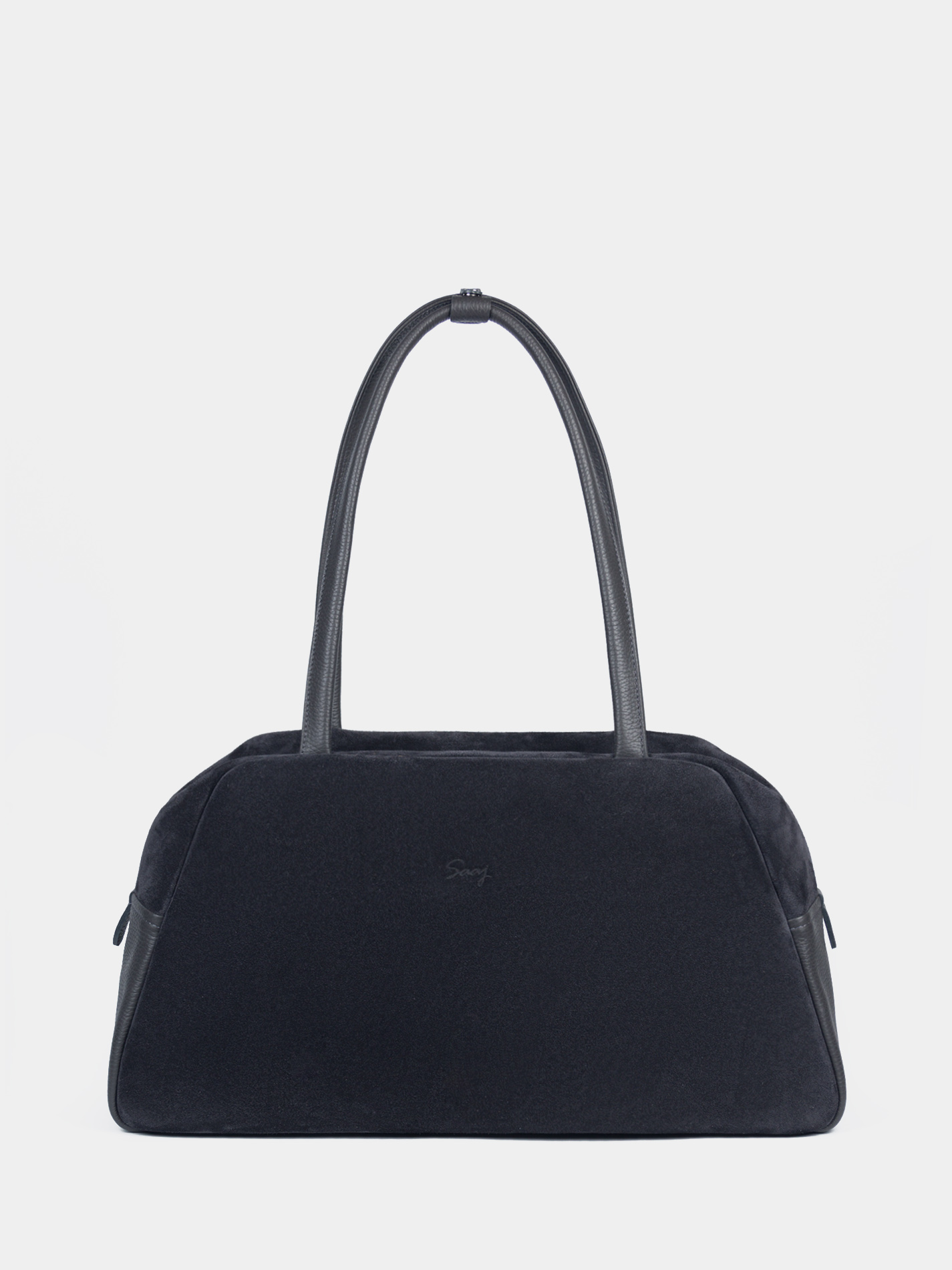 Замшевая сумка 14 дюймов темно-синего цвета