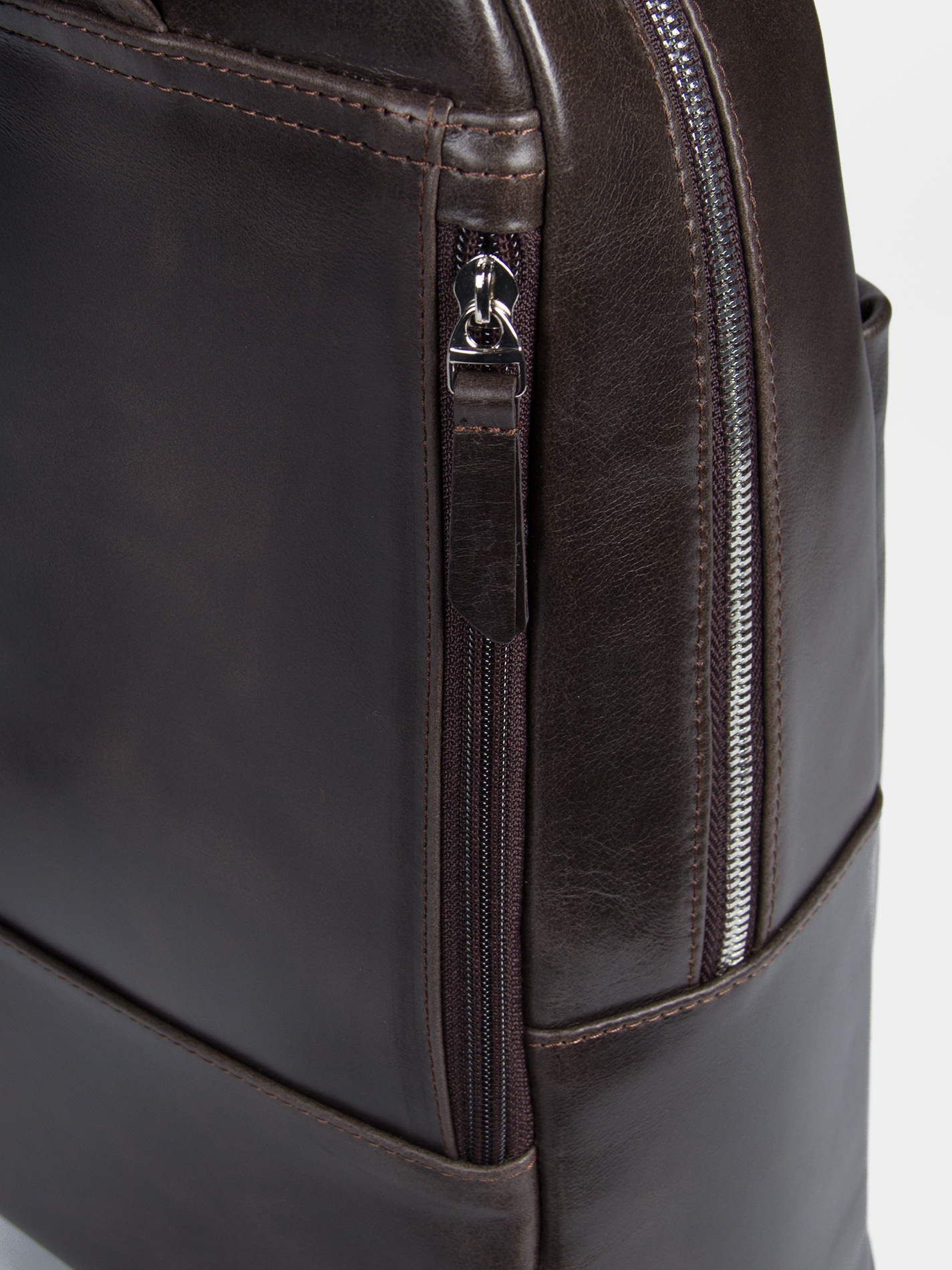 Рюкзак 14 дюймов Кожаный рюкзак для ноутбука 14 дюймов темно-коричневого цвета