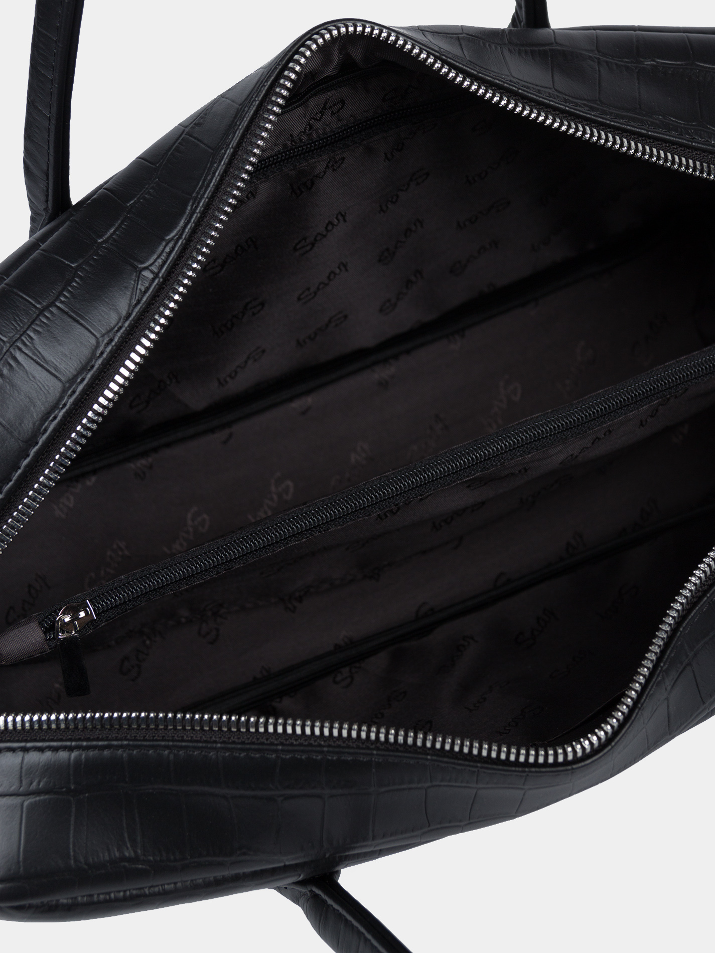 Сумка-багет из натуральной кожи Кожаная сумка-багет черного цвета