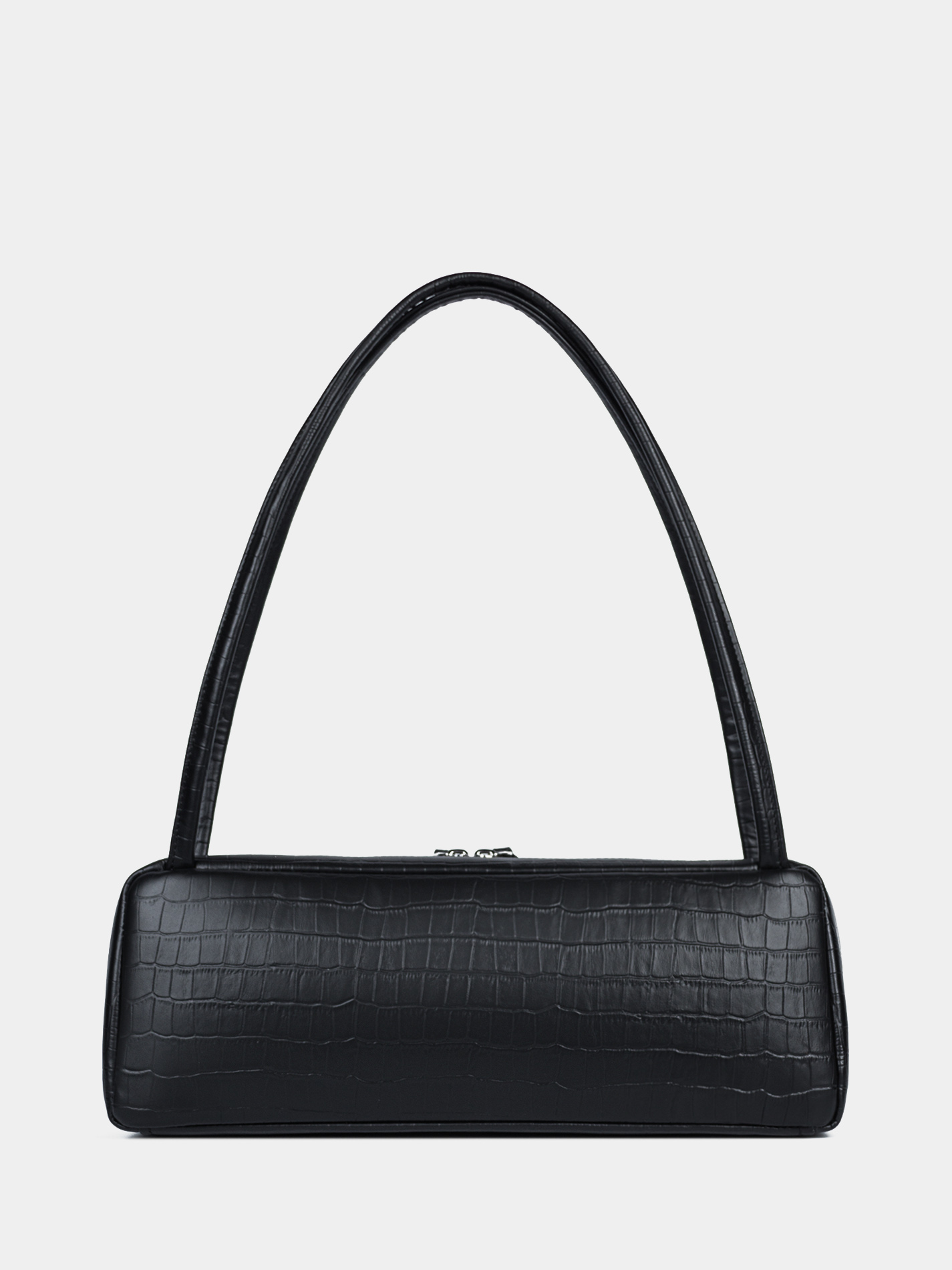 Сумка-такса из натуральной кожи Кожаная сумка-такса черного цвета