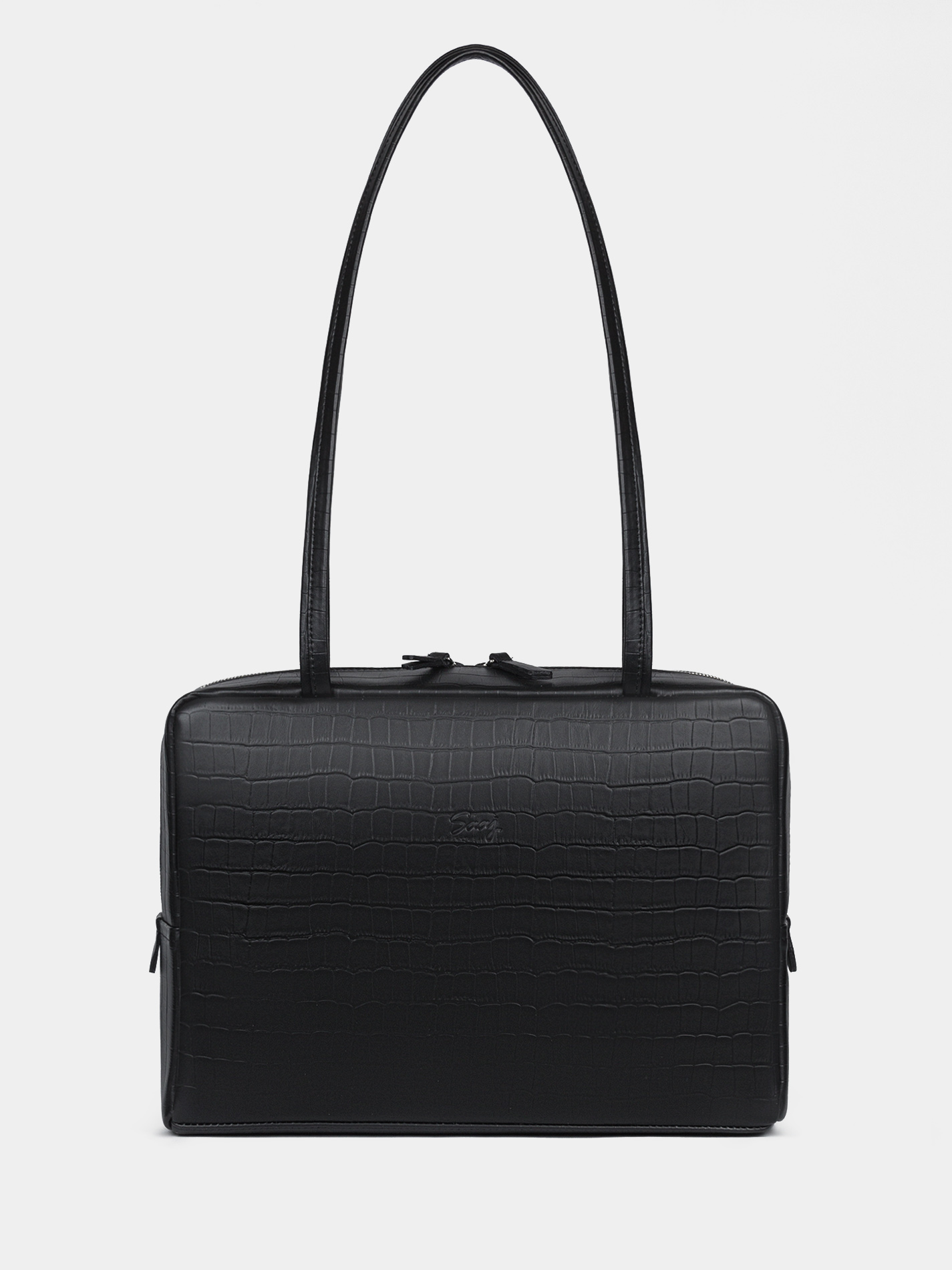 Кожаная сумка Айтишница 14 дюймов черного цвета