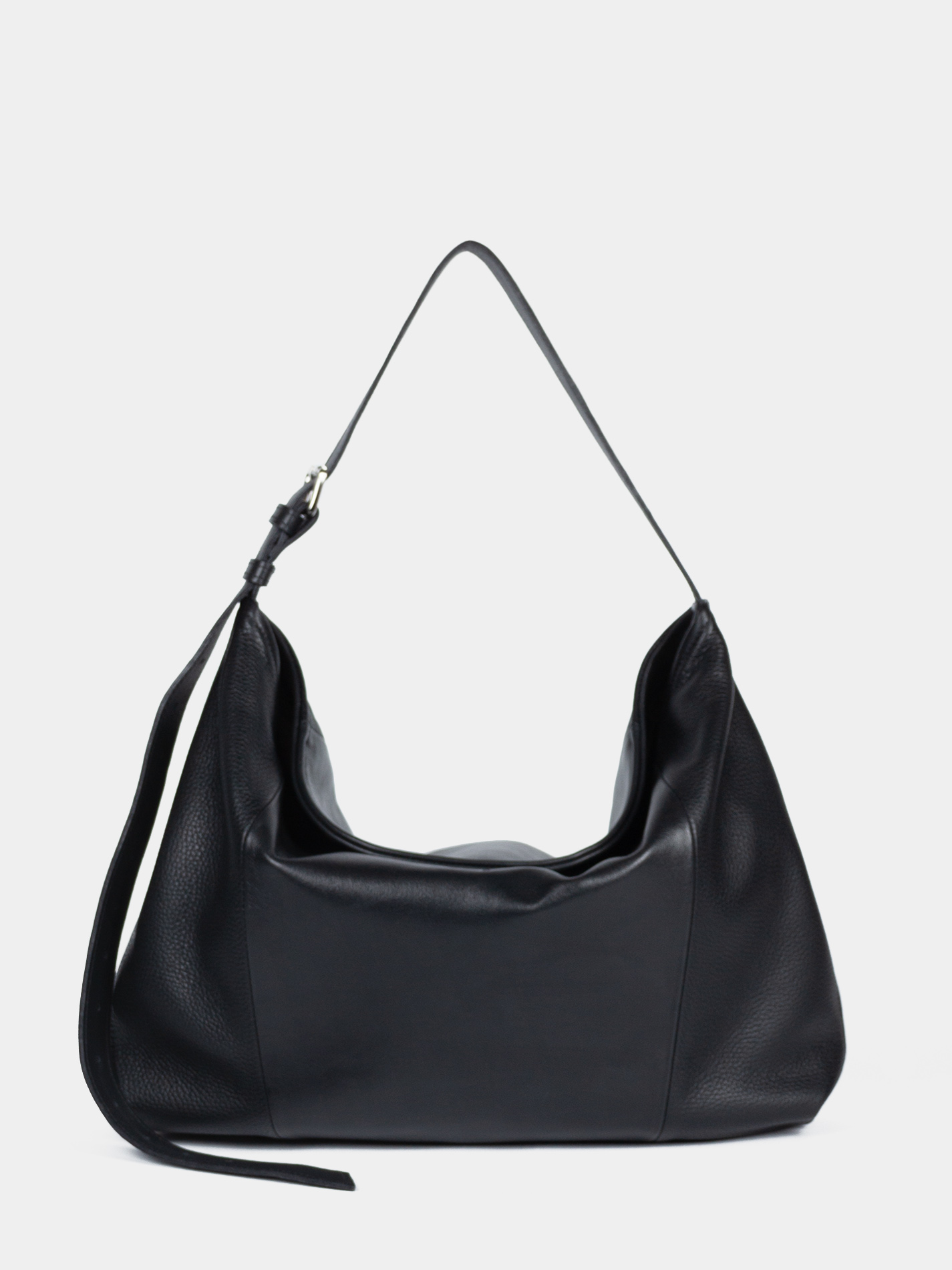 Кожаный шоппер для ноутбука 16 дюймов черного цвета