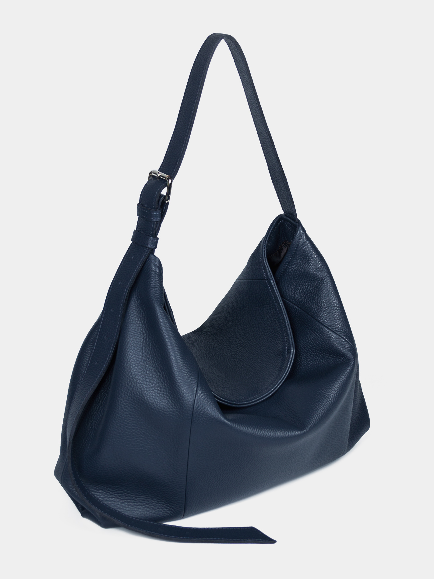 Кожаный шоппер для ноутбука 16 дюймов синего цвета