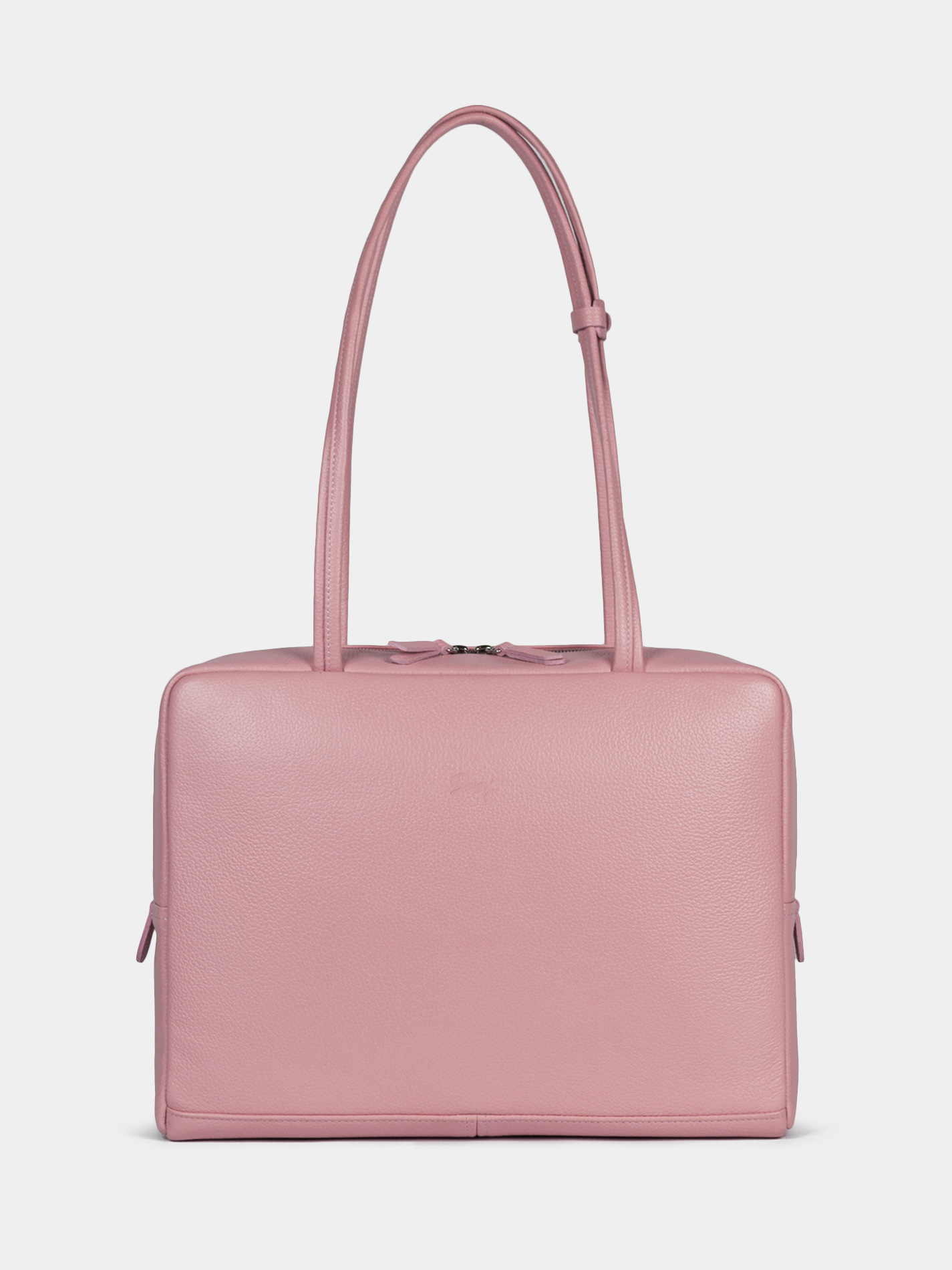 Кожаная сумка 15 дюймов светло-розового цвета
