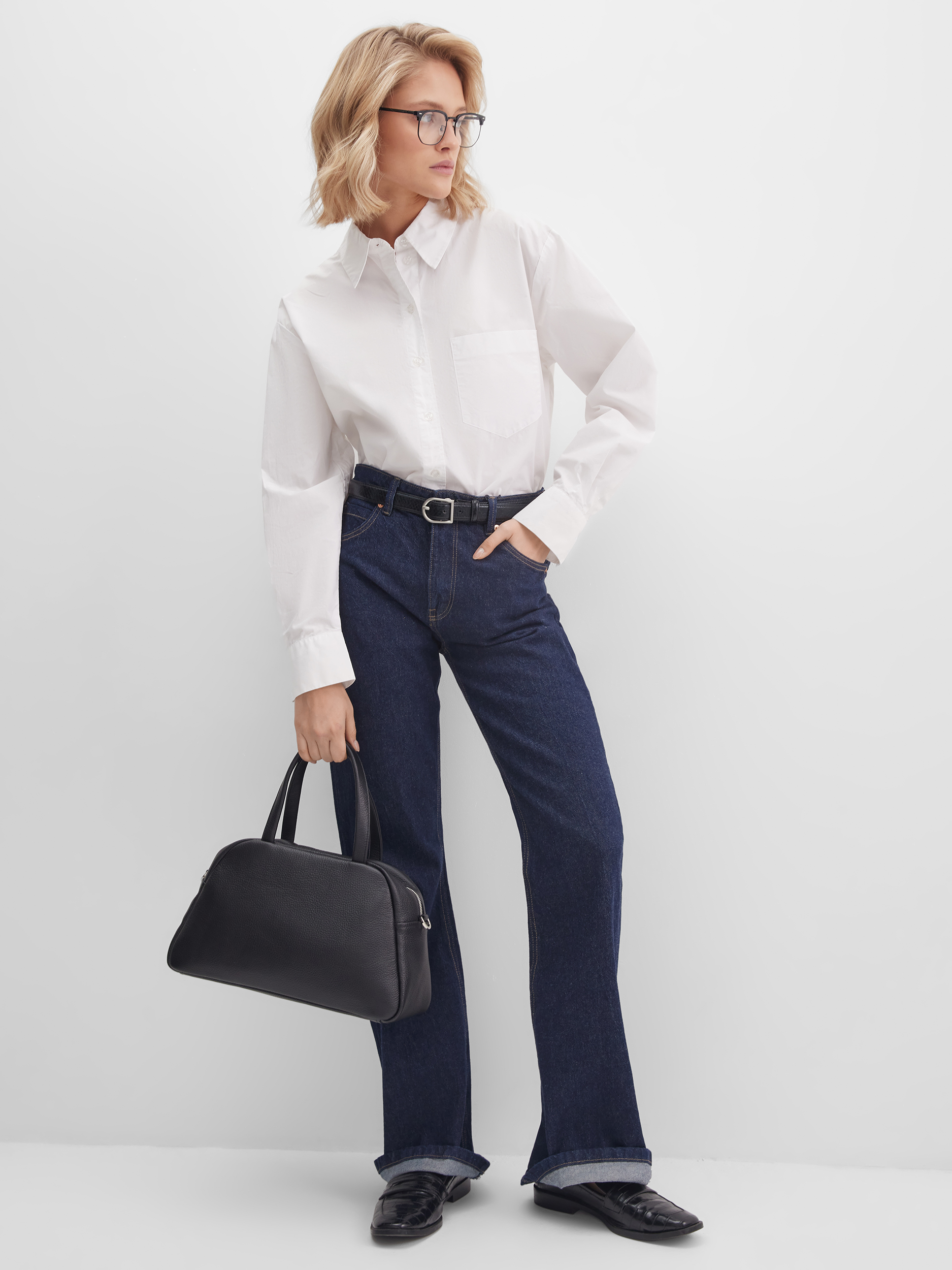 Кожаная сумка Balance MINI черного цвета для планшета 11 дюймов