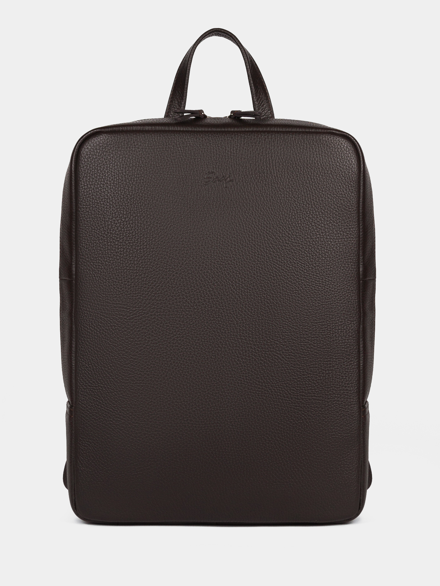 Кожаный рюкзак для ноутбука 15 дюймов коричневого цвета