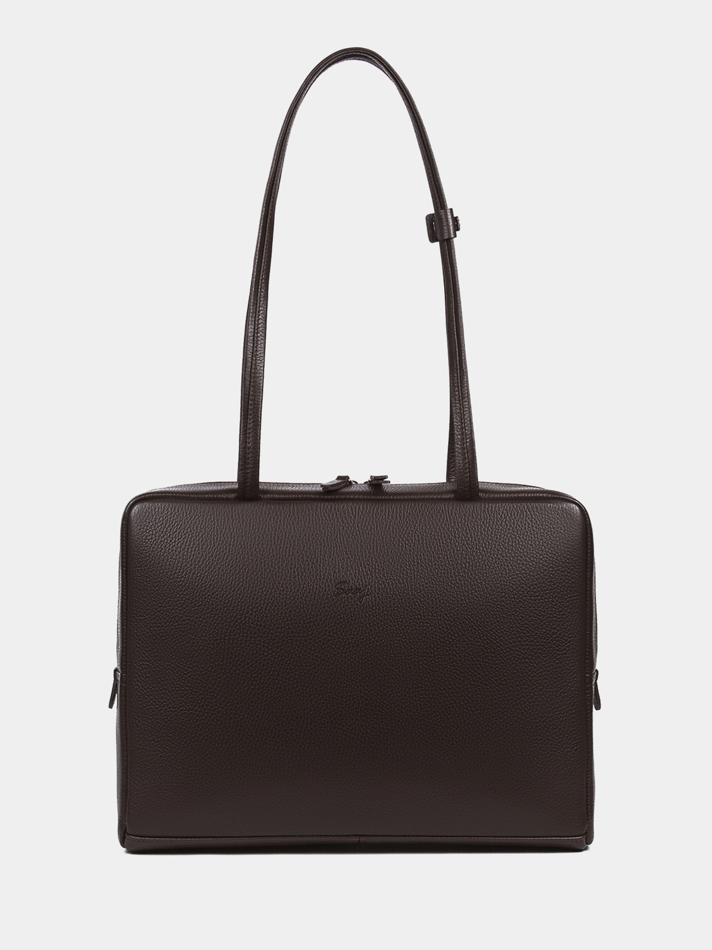 Кожаная сумка Айтишница 15 дюймов коричневого цвета