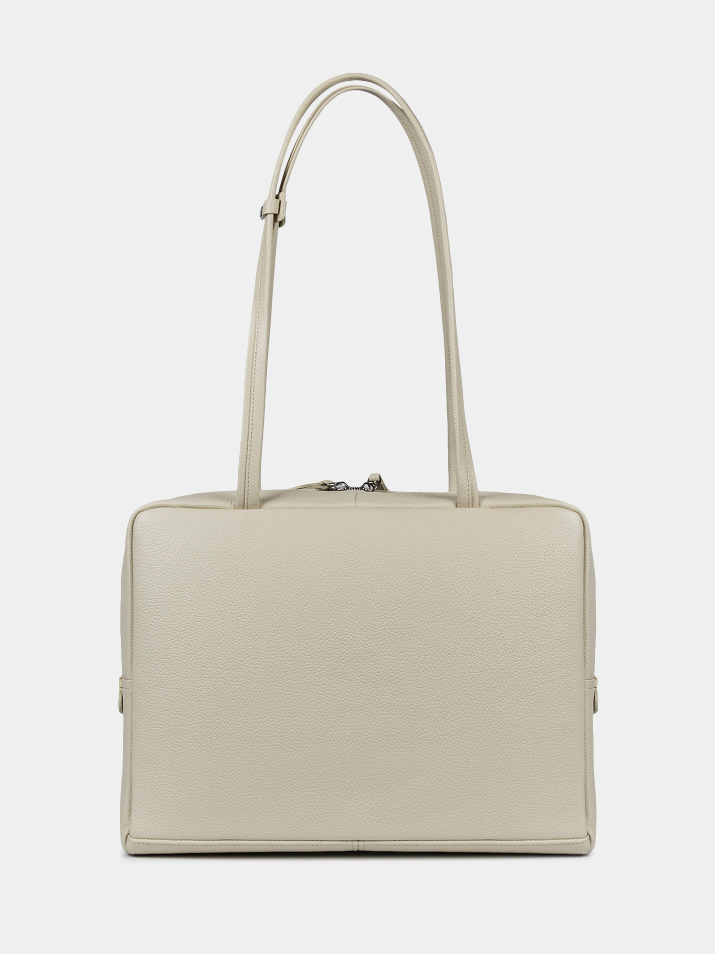 Кожаная сумка Айтишница 15 дюймов молочного цвета