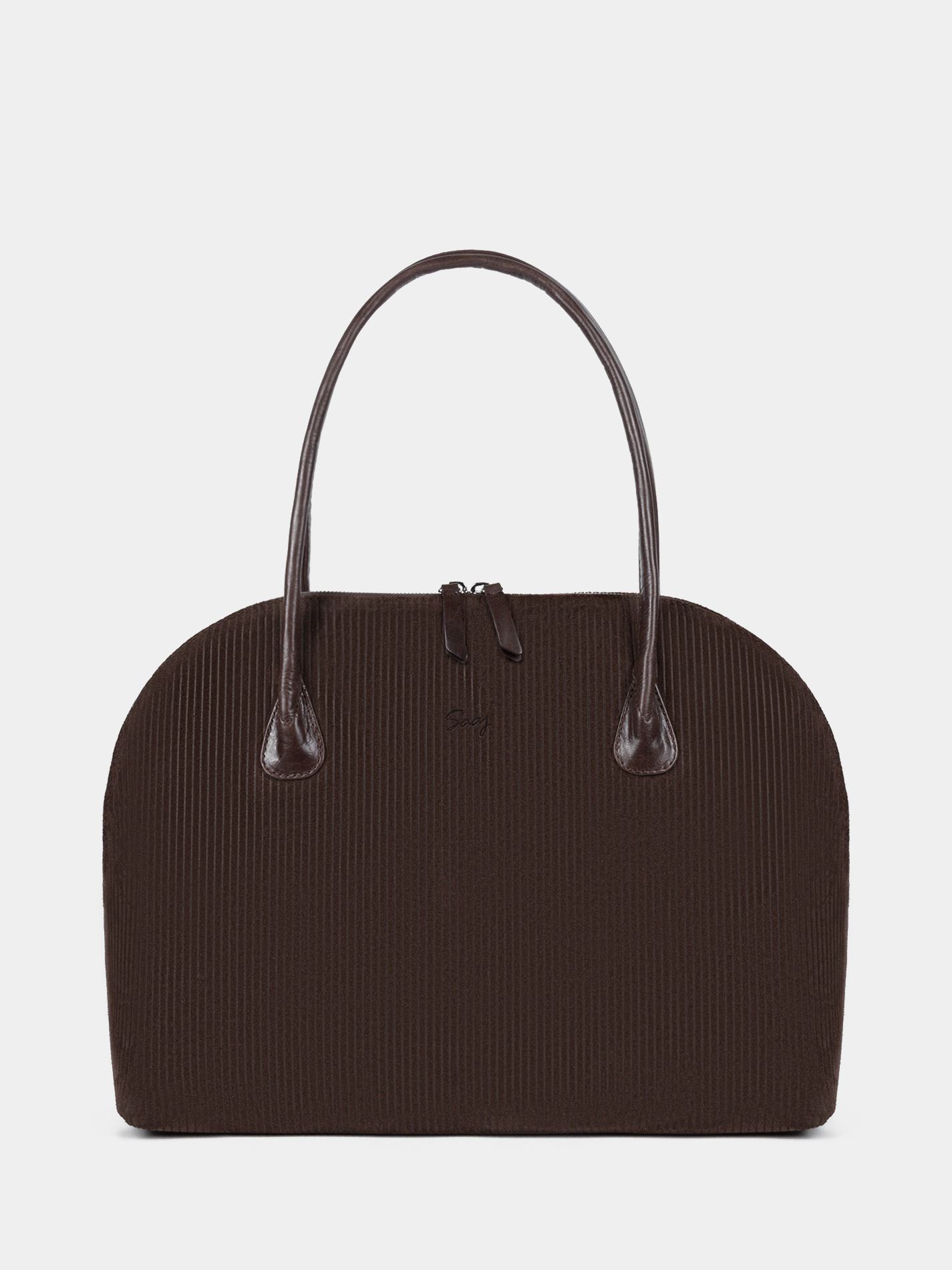 Замшевая сумка коричневого цвета для ноутбука 14 дюймов