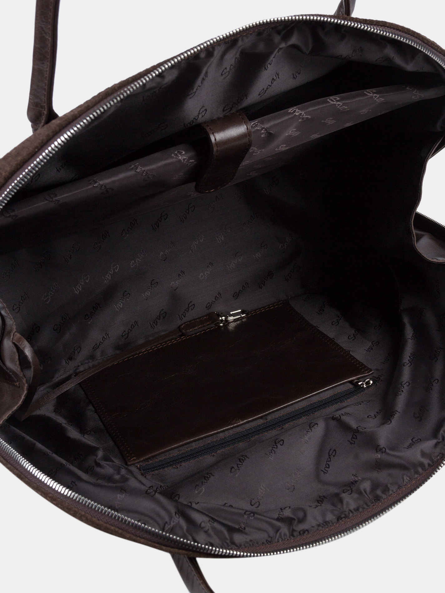 SLBM540_82BR_1 Замшевая сумка коричневого цвета для ноутбука 14 дюймов