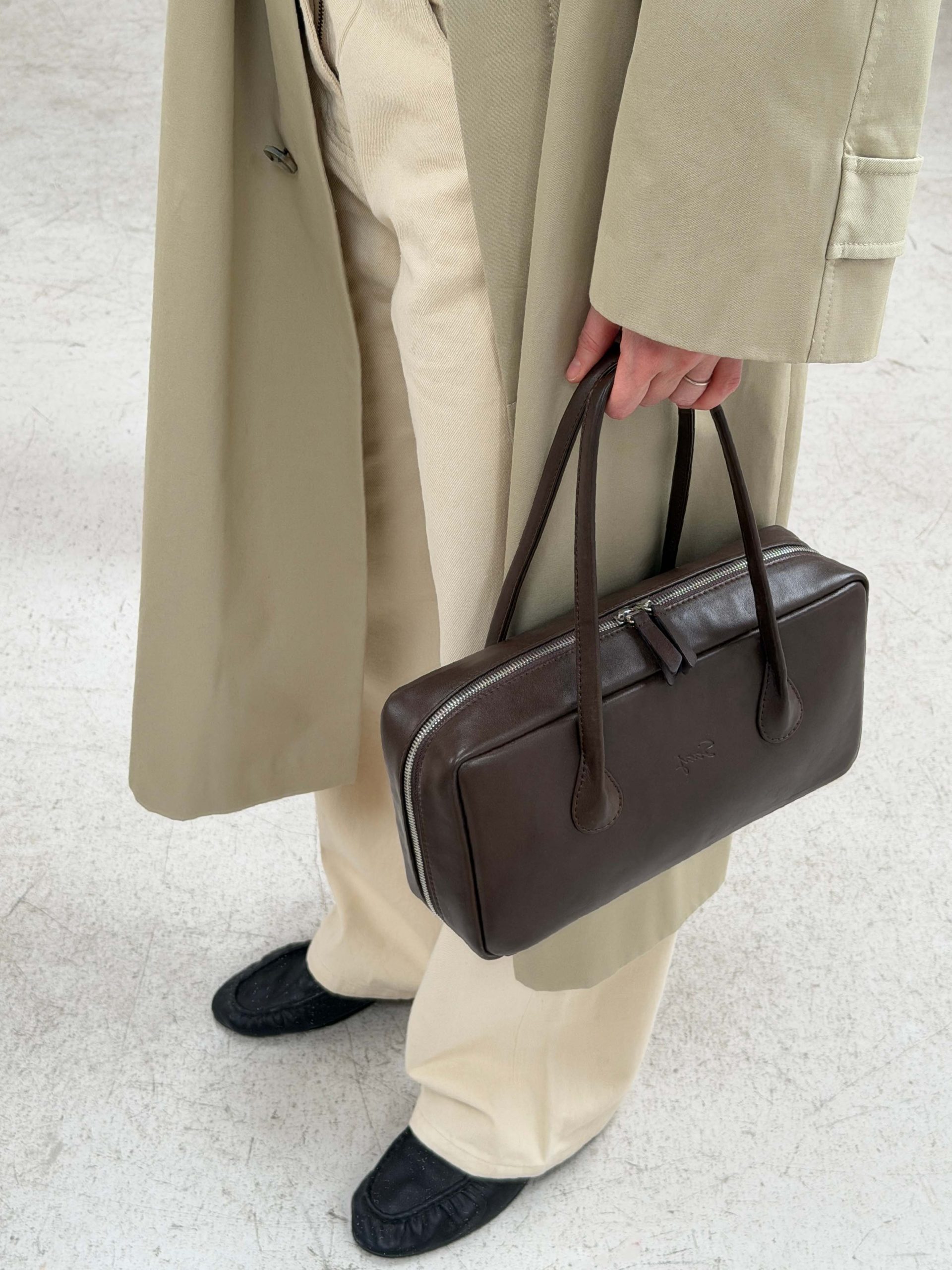 сумка, багет, женская, натуральная кожа