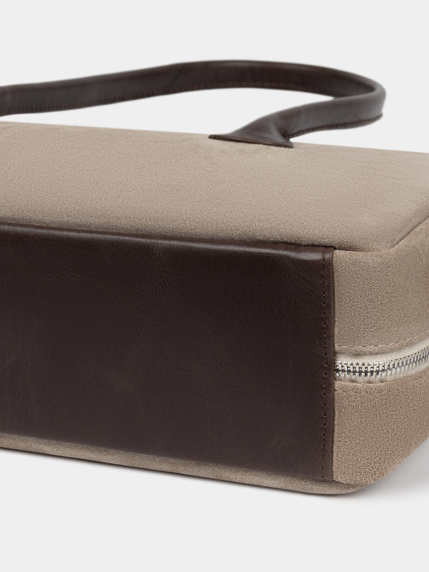 Сумка-багет из натуральной замши сумка, багет, женская, замшевая, кожаные ручки и донышко