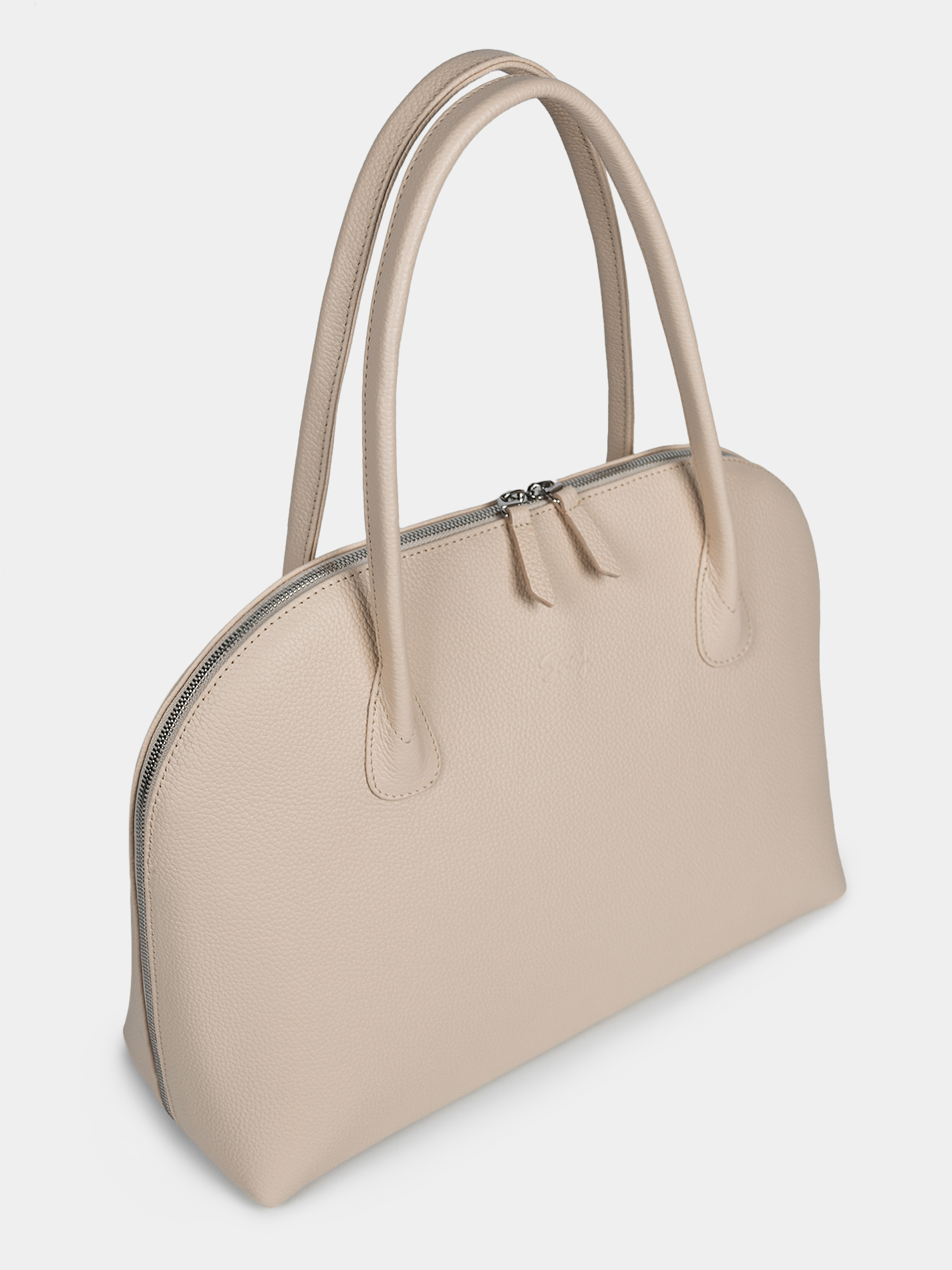 Кожаная сумка молочного цвета для ноутбука 14 дюймов