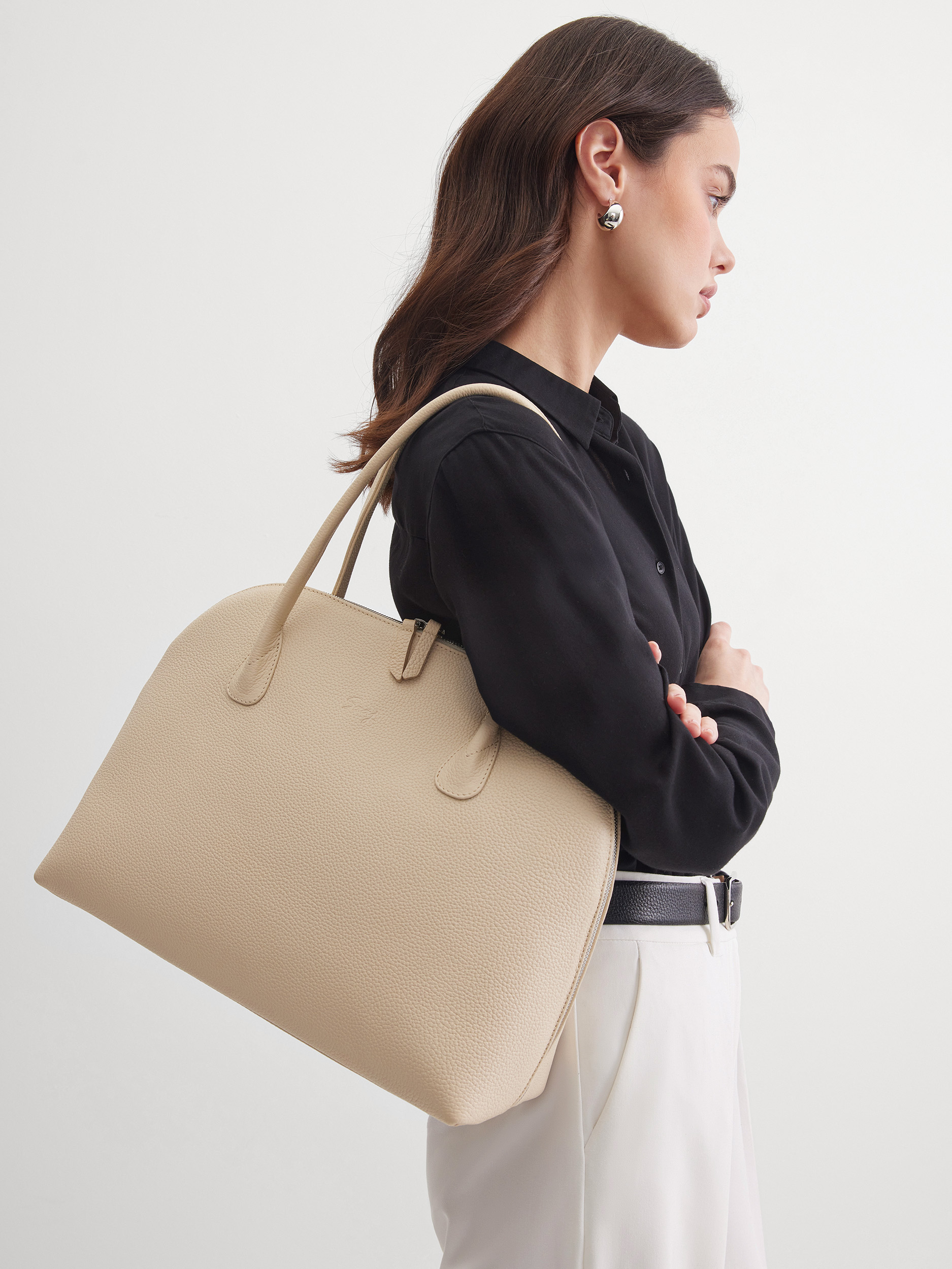 Кожаная сумка молочного цвета для ноутбука 14 дюймов