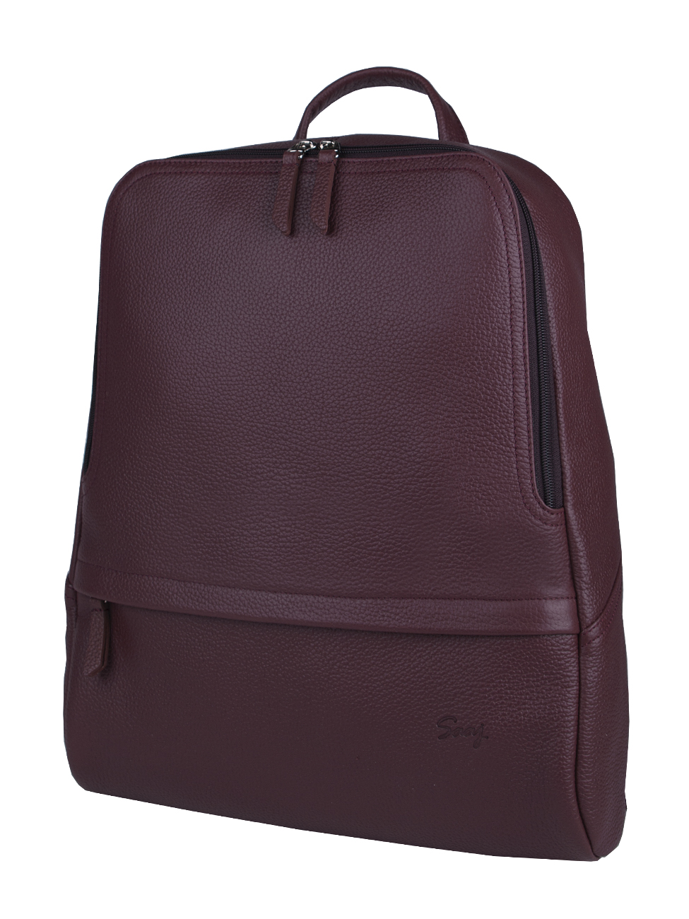 рюкзак женский кожаный 14 ноутбук А4 карманы снаружи и внутри