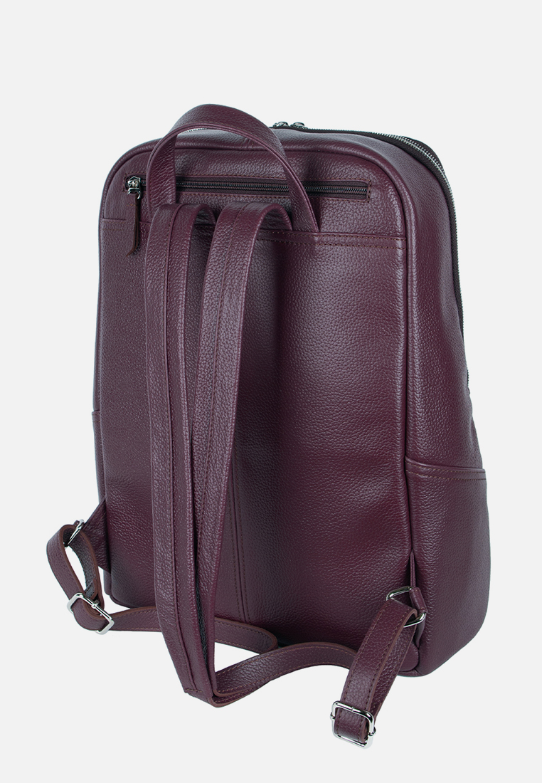 рюкзак женский кожаный 14 ноутбук А4 карманы снаружи и внутри