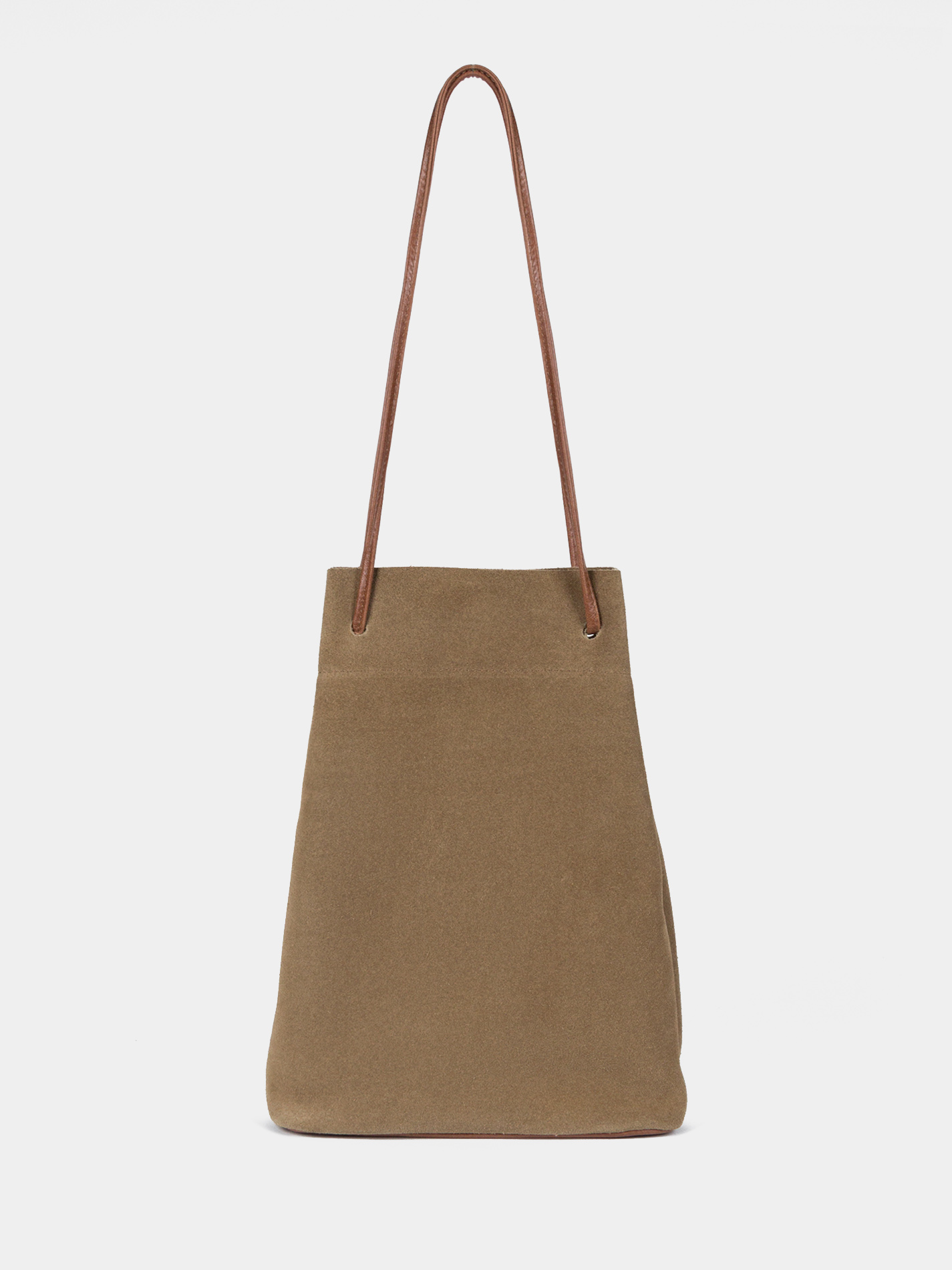 SLB192_79TAUP_lookbook_1 Замшевая сумка-мешок цвета тауп