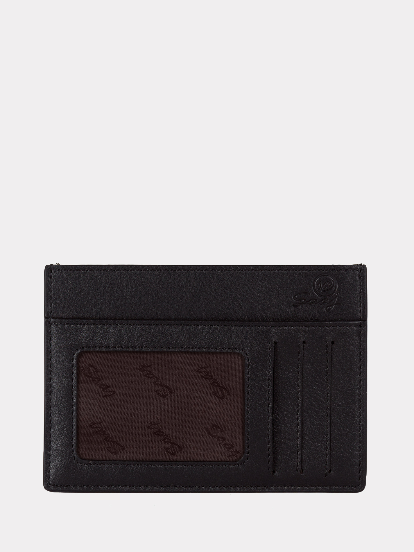 Обложка для документов из натуральной кожи темно-коричневого цвета