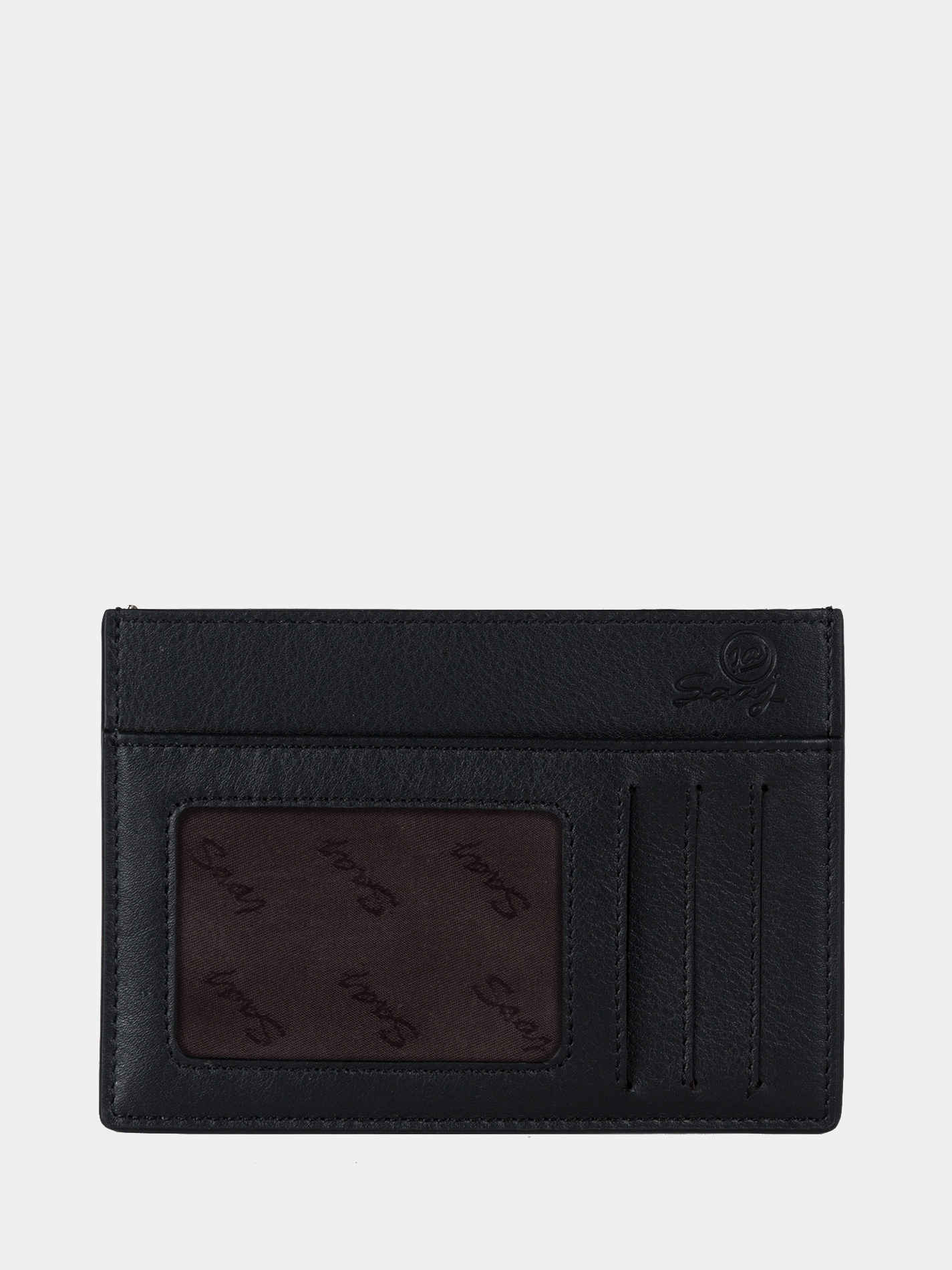 Обложка для документов из натуральной кожи черного цвета