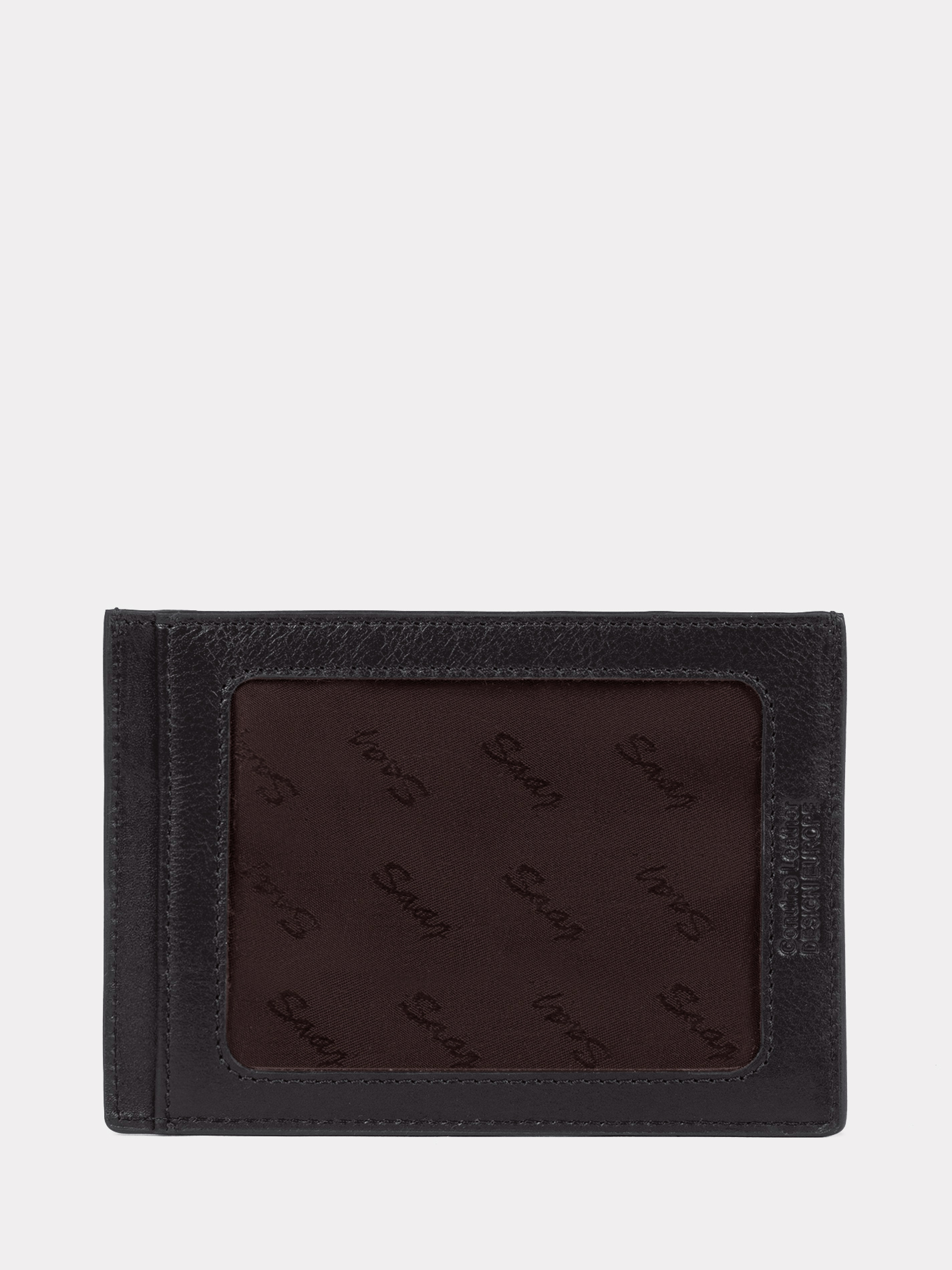 Обложка для документов из натуральной кожи темно-коричневого цвета