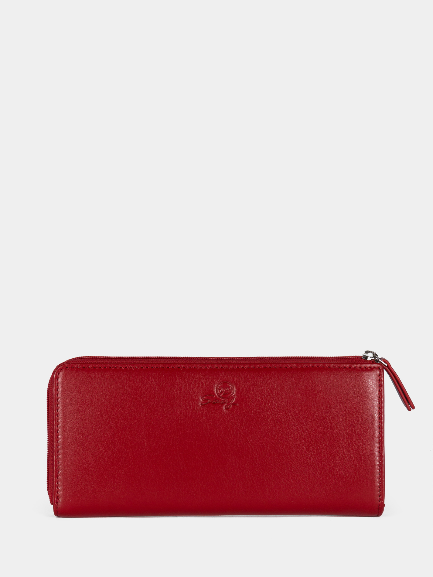 Женский кошелек из натуральной кожи красного цвета