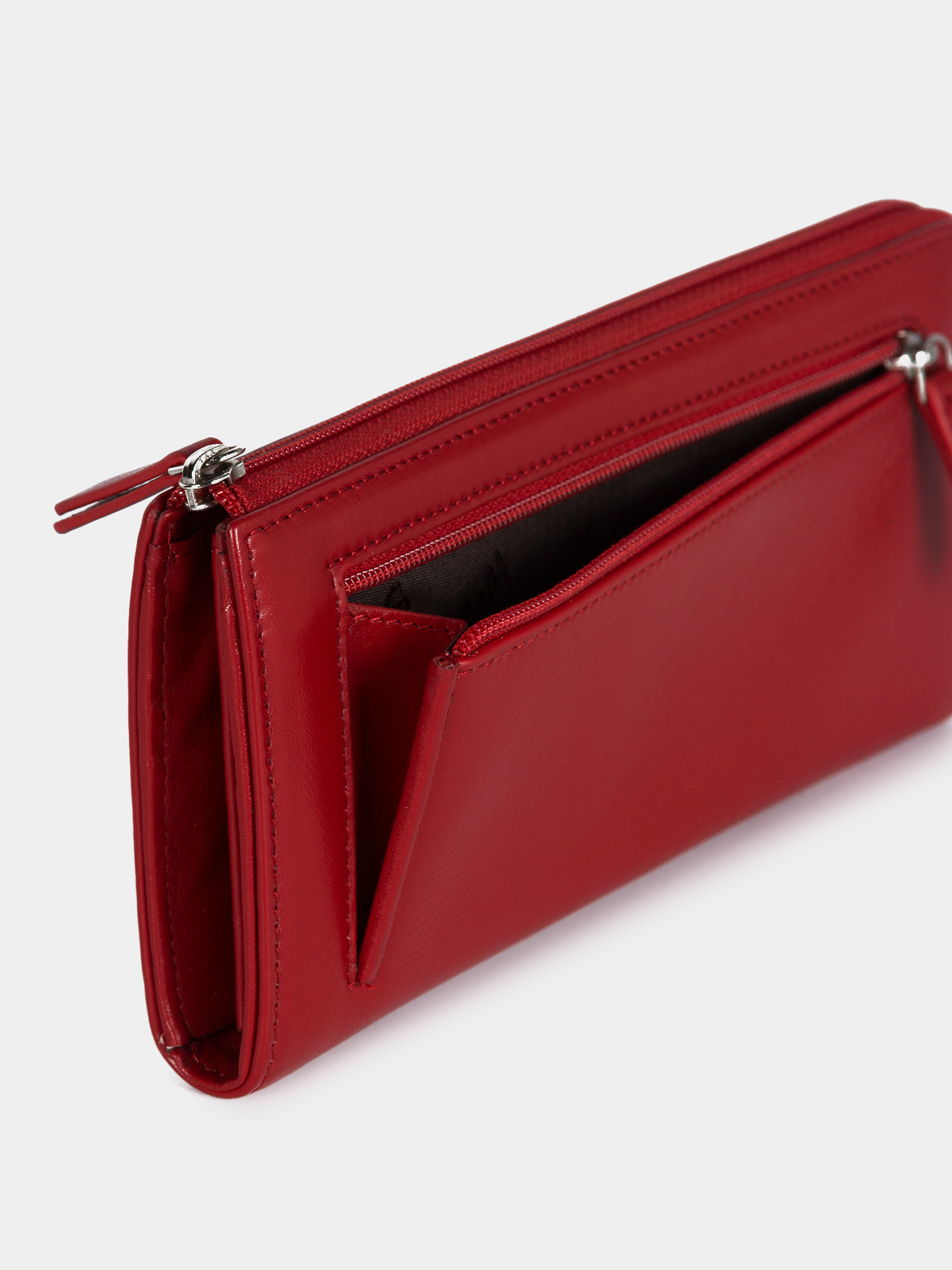 Женский кошелек из натуральной кожи Женский кошелек из натуральной кожи красного цвета