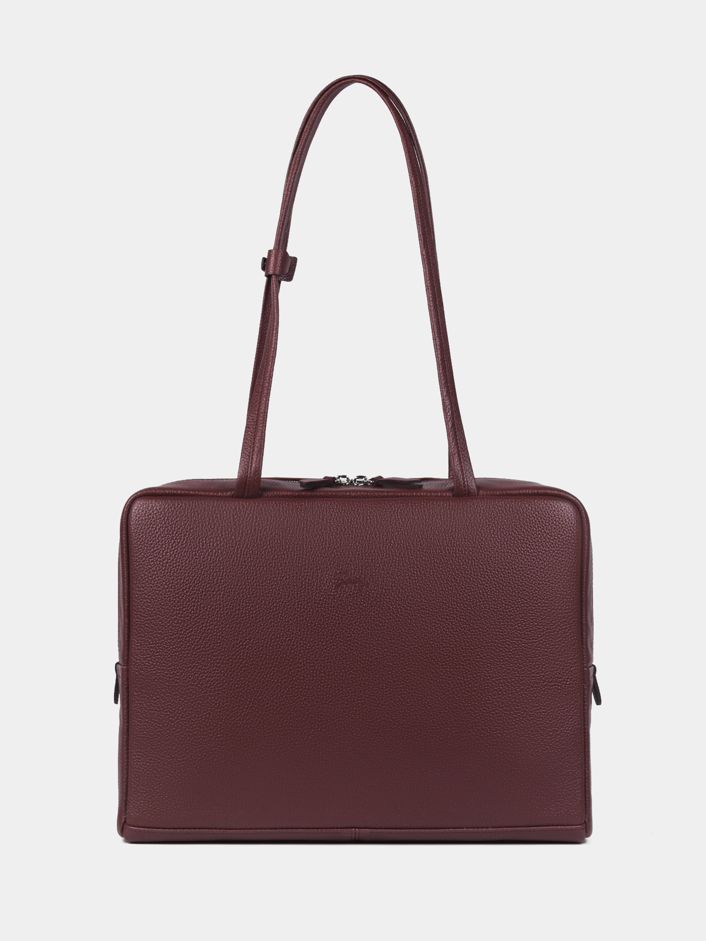 Кожаная сумка Айтишница 15 дюймов цвета бургунди