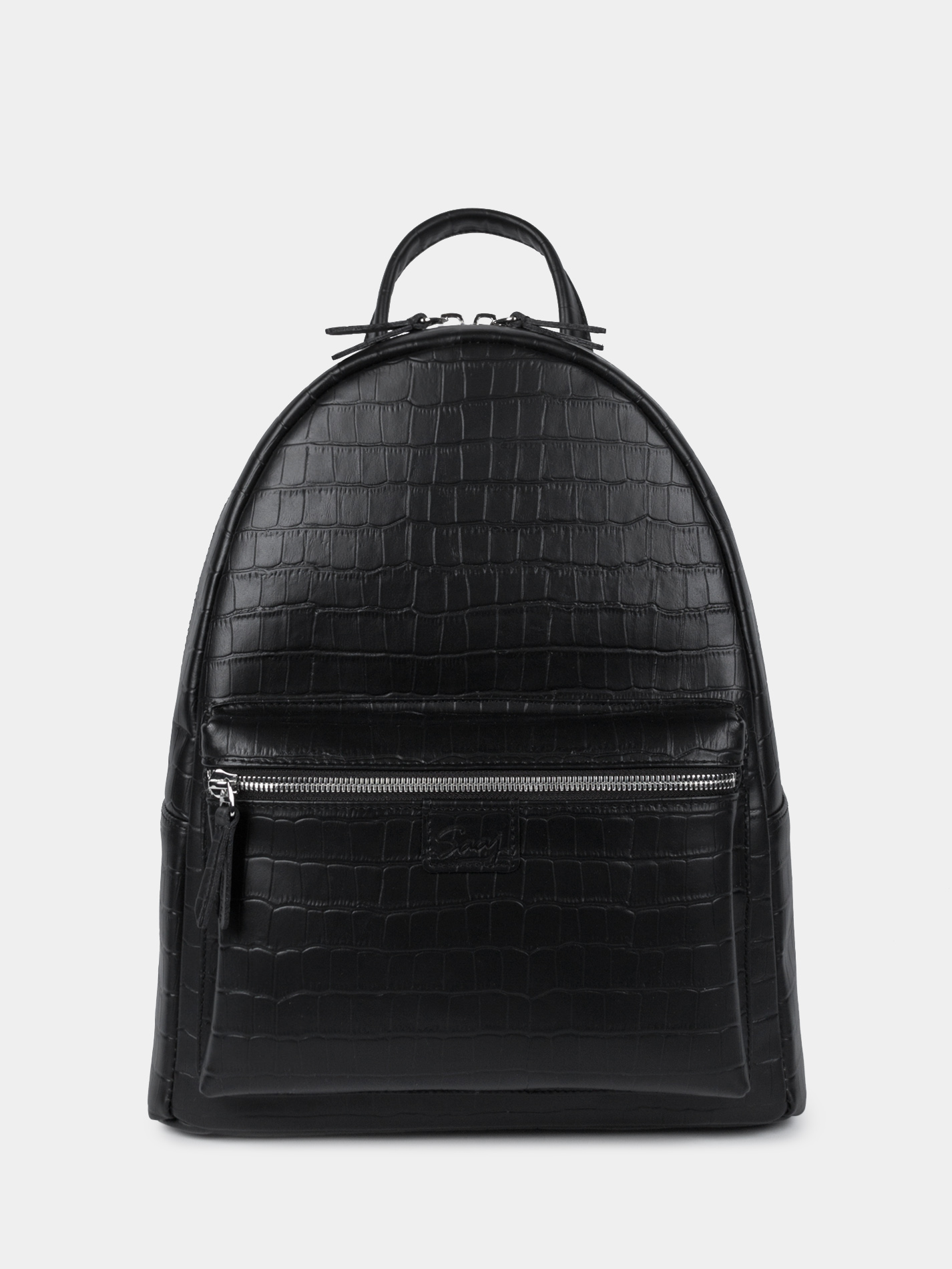 Рюкзак женский кожаный черного цвета