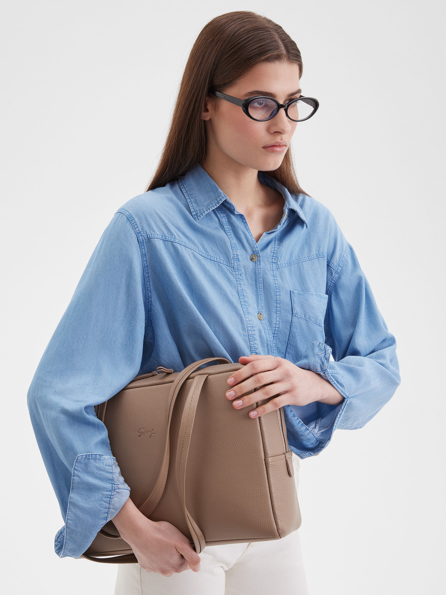 сумка женская кожаная 14 дюймов