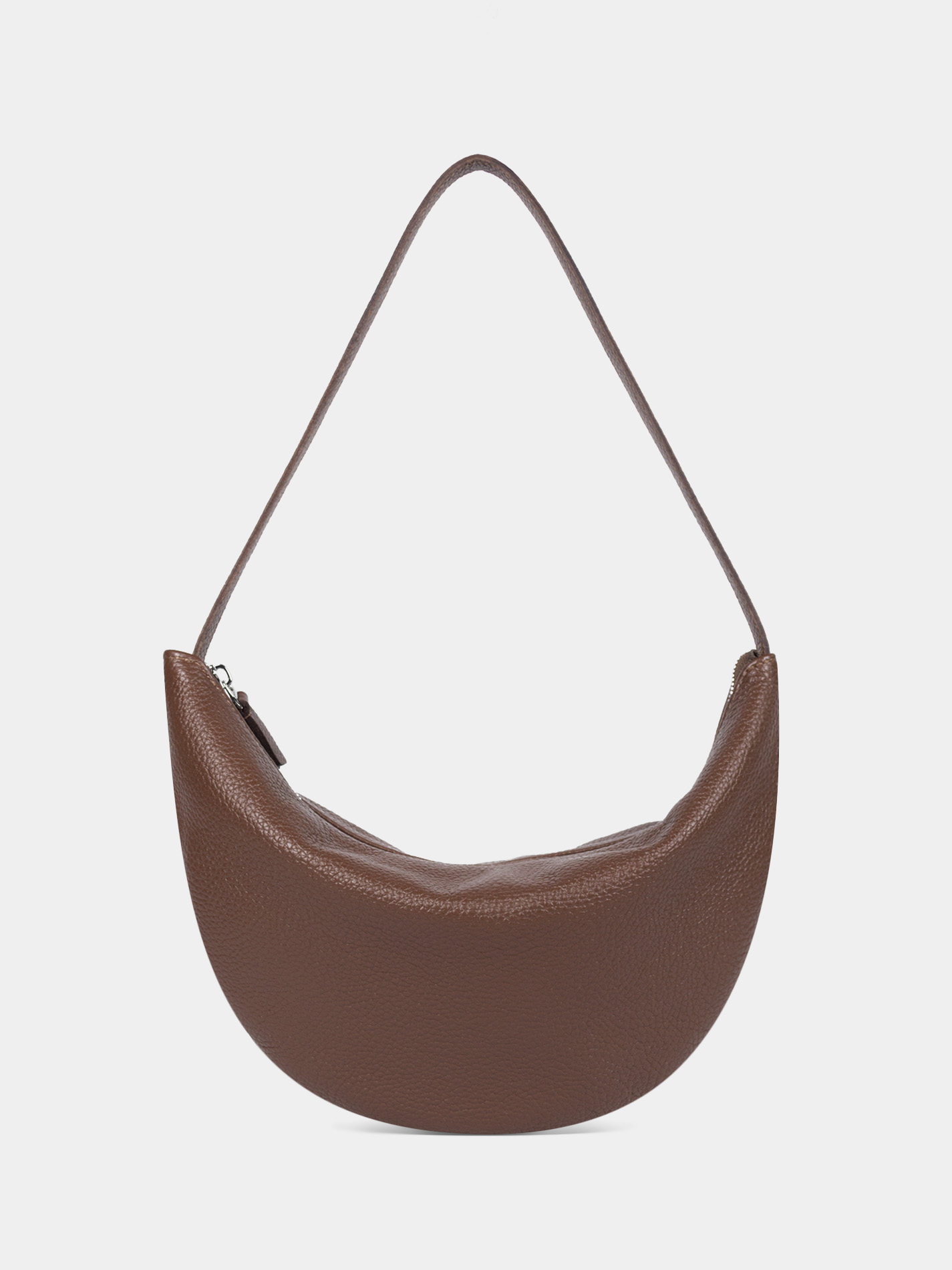 Кожаная сумка-хобо цвета виски