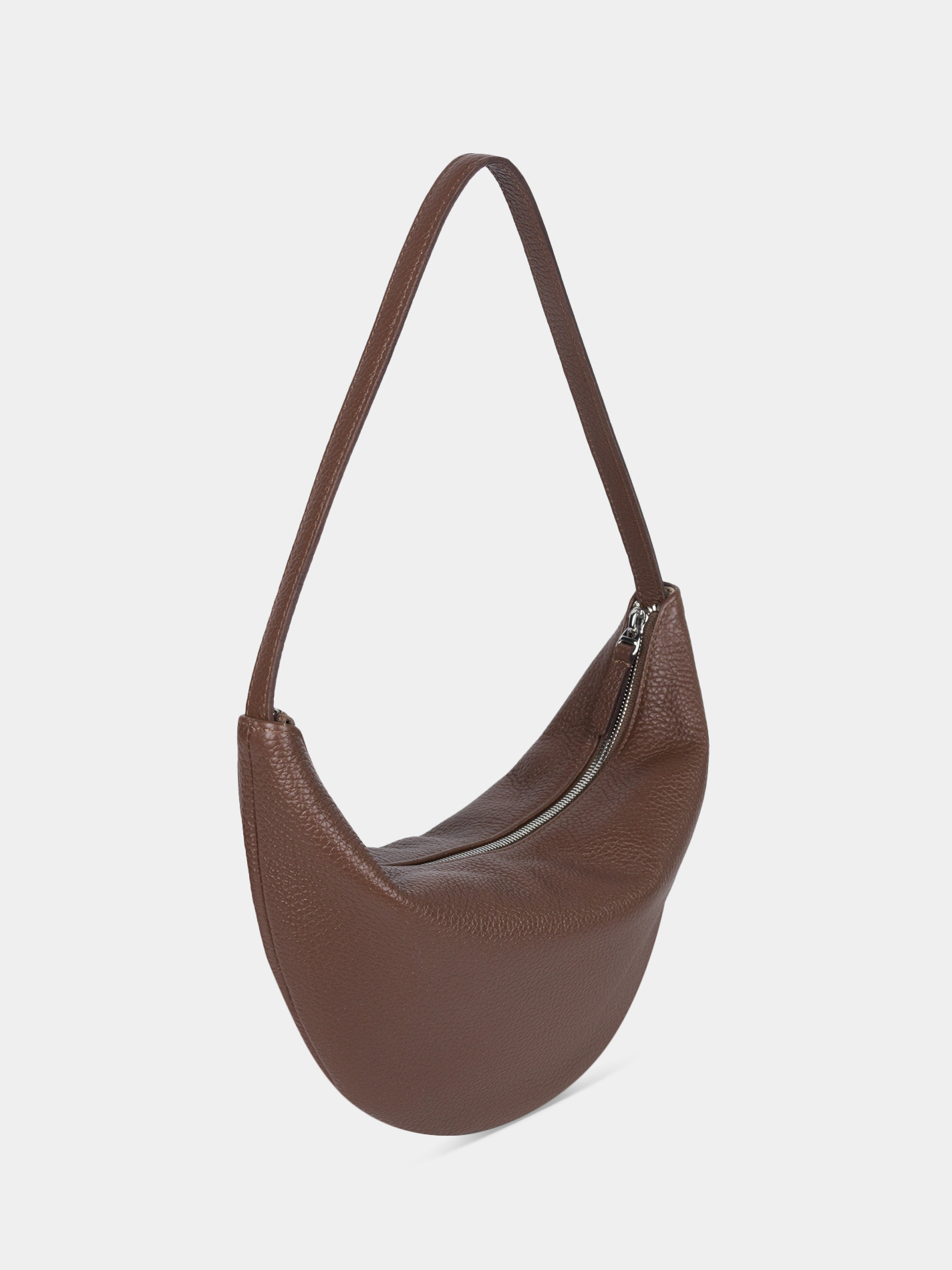 Кожаная сумка-хобо цвета виски