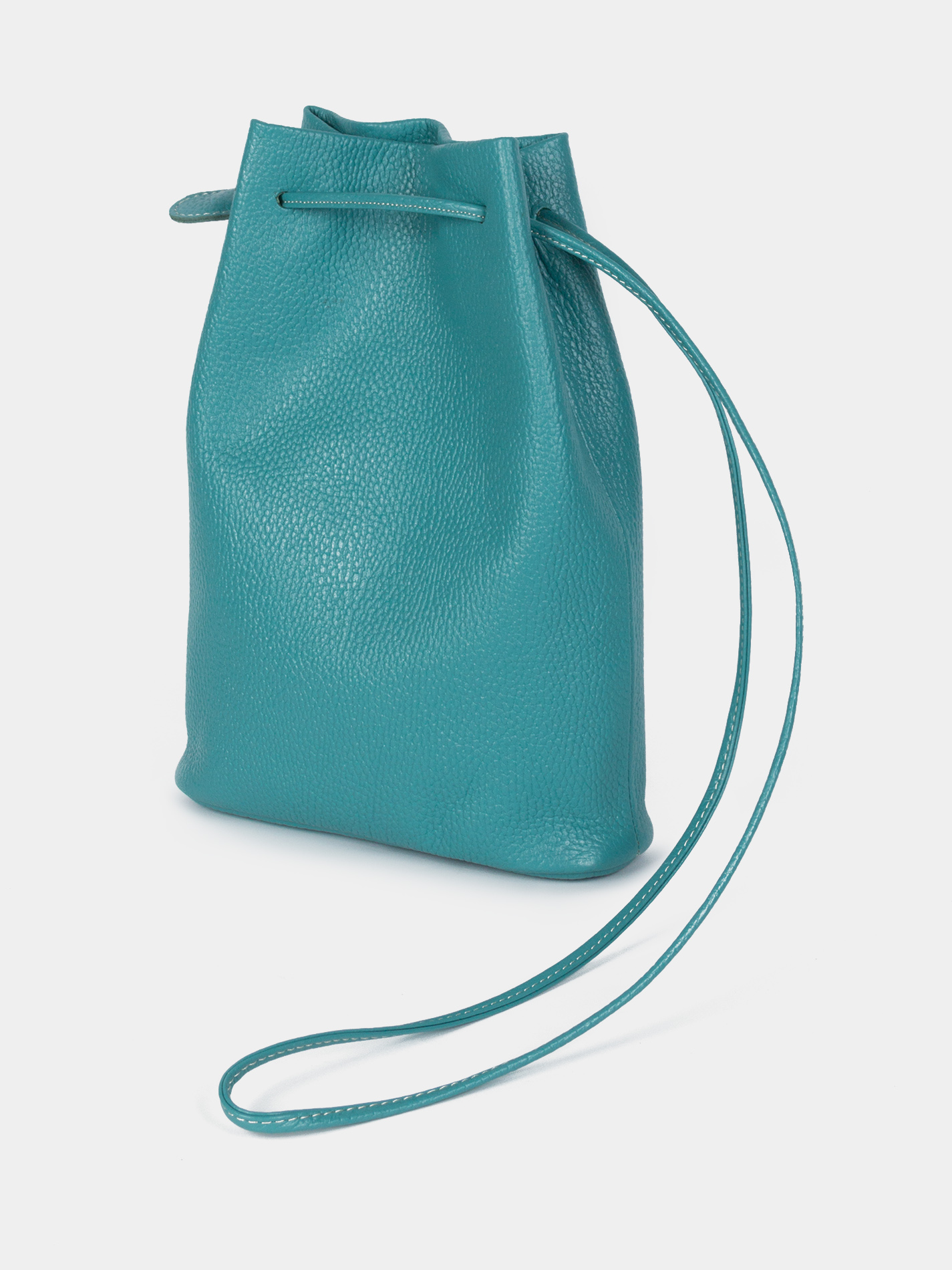 Сумка-мешок Nomad из натуральной кожи бирюзового цвета