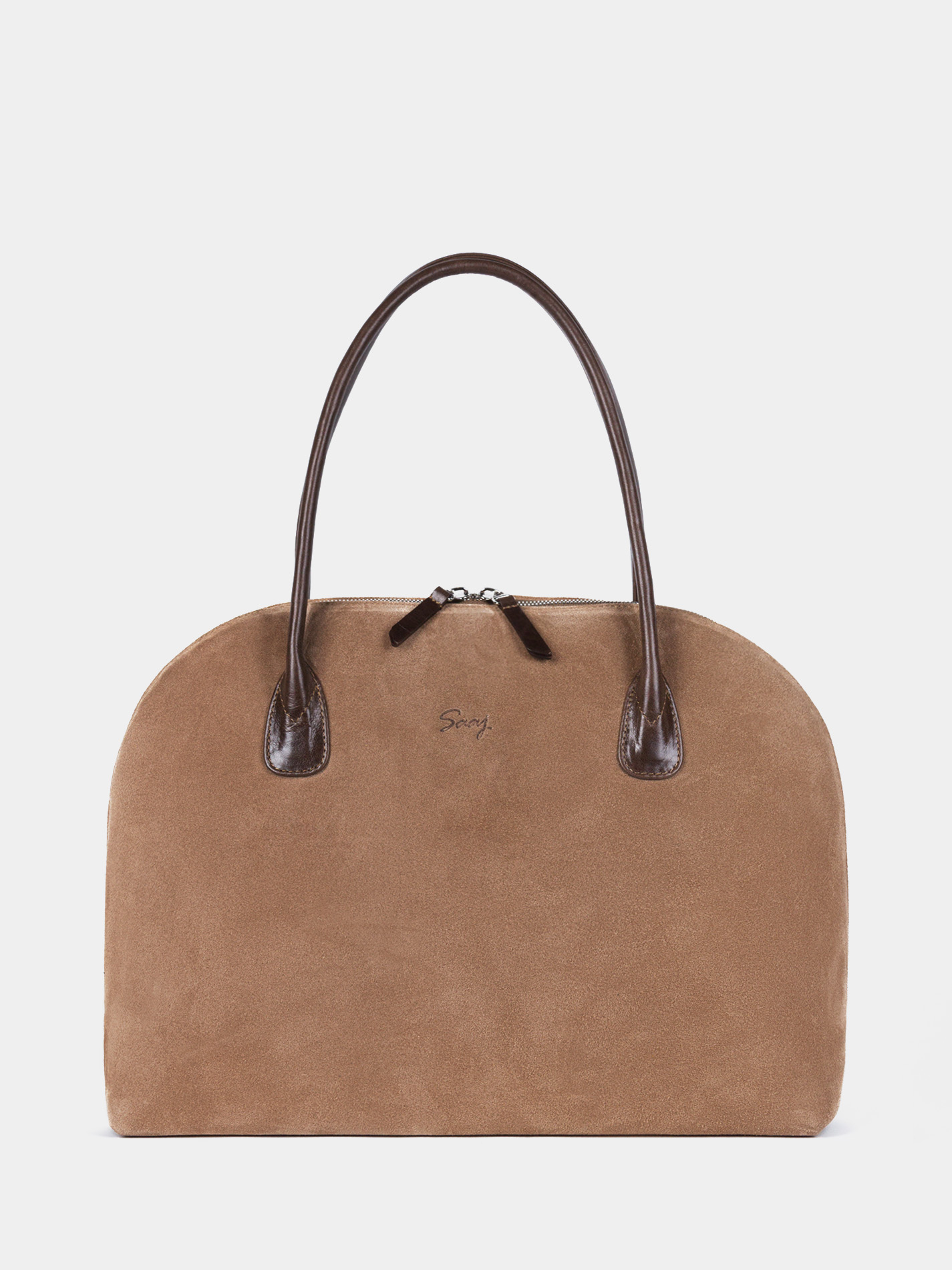 Замшевая сумка коричневого цвета для ноутбука 14 дюймов